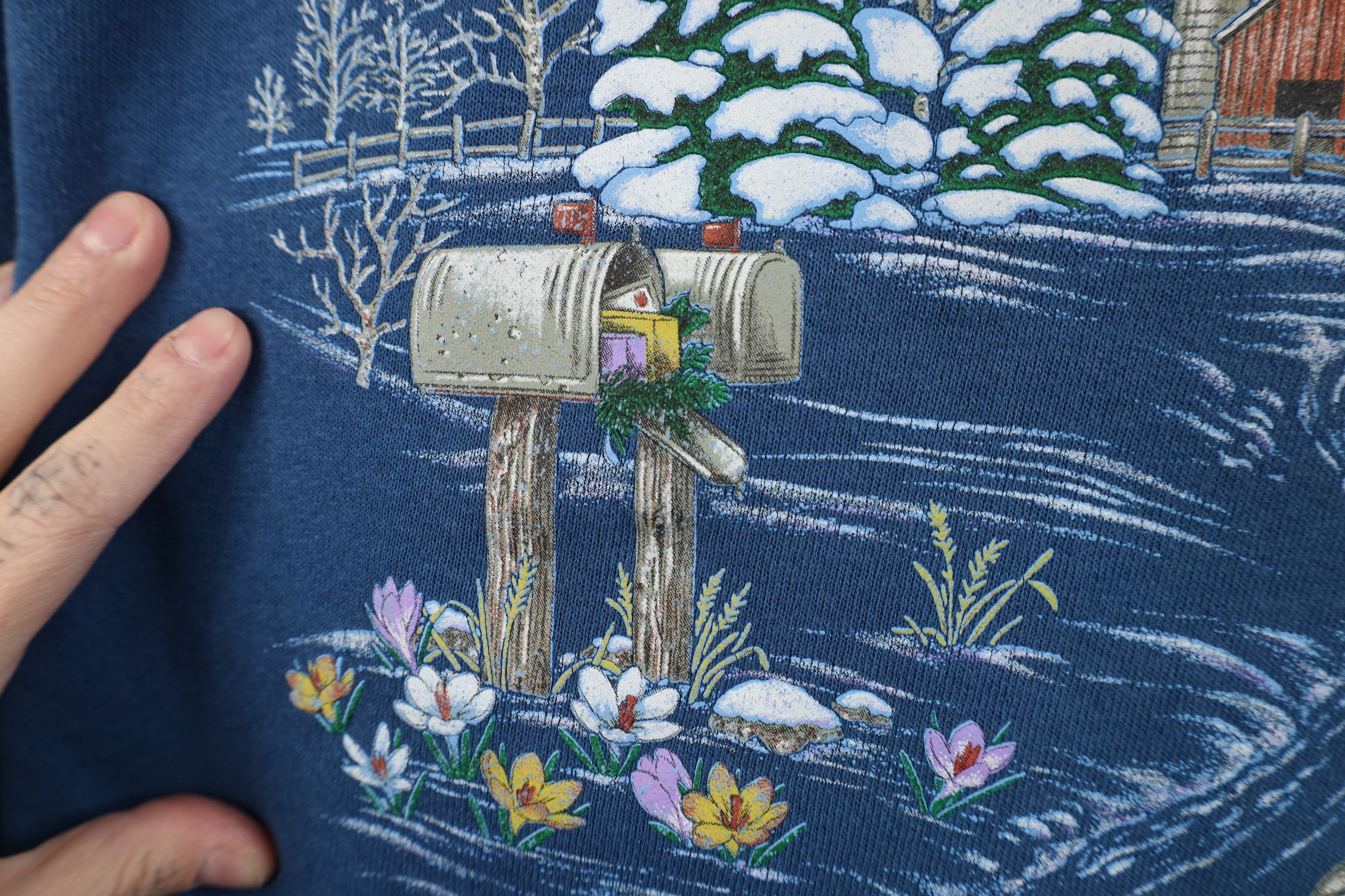 Vintage Vintage 90s Streetwear Winter Farmhouse Bird Sweatshirt USA Size L / US 10 / IT 46 - 6 Thumbnail