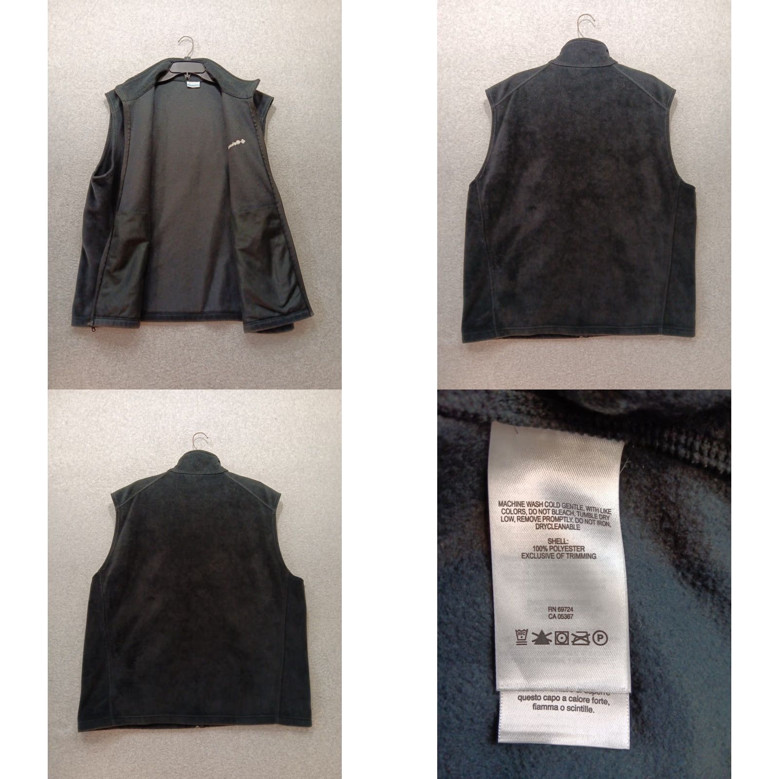 Vintage Columbia Vest Mens XL Black Fleece Full Zip Pockets Outdoor Camping Hiking Outdoor Gear Zip Pockets Size US XL / EU 56 / 4 - 8 Thumbnail