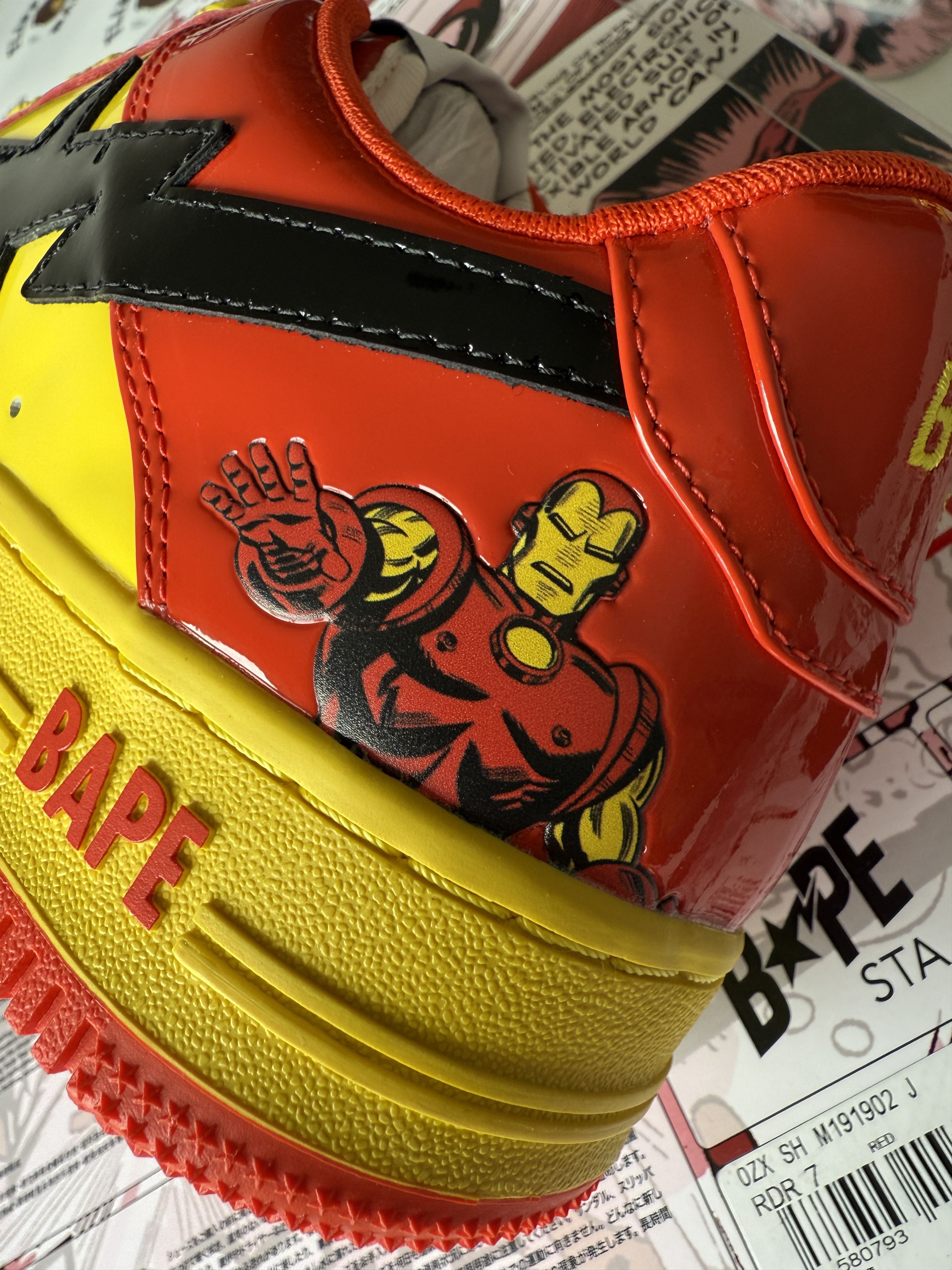 Bape MARVEL BAPE STA IRON MAN Size US 7 / EU 40 - 7 Thumbnail