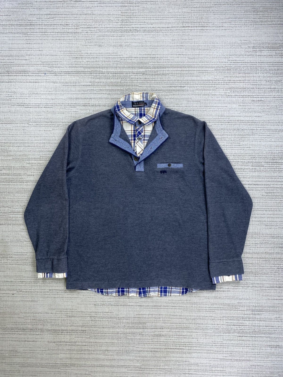 Japanese Brand × Kansai Yamamoto × Vintage Vintage Kansai Yamamoto Premium Longsleeve Collar Shirt Size US L / EU 52-54 / 3 - 5 Thumbnail
