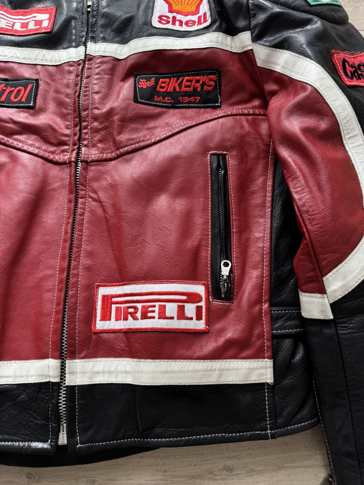 Vintage RACING MOTO JACKET LEATHER vintage Size US M / EU 48-50 / 2 - 5 Thumbnail