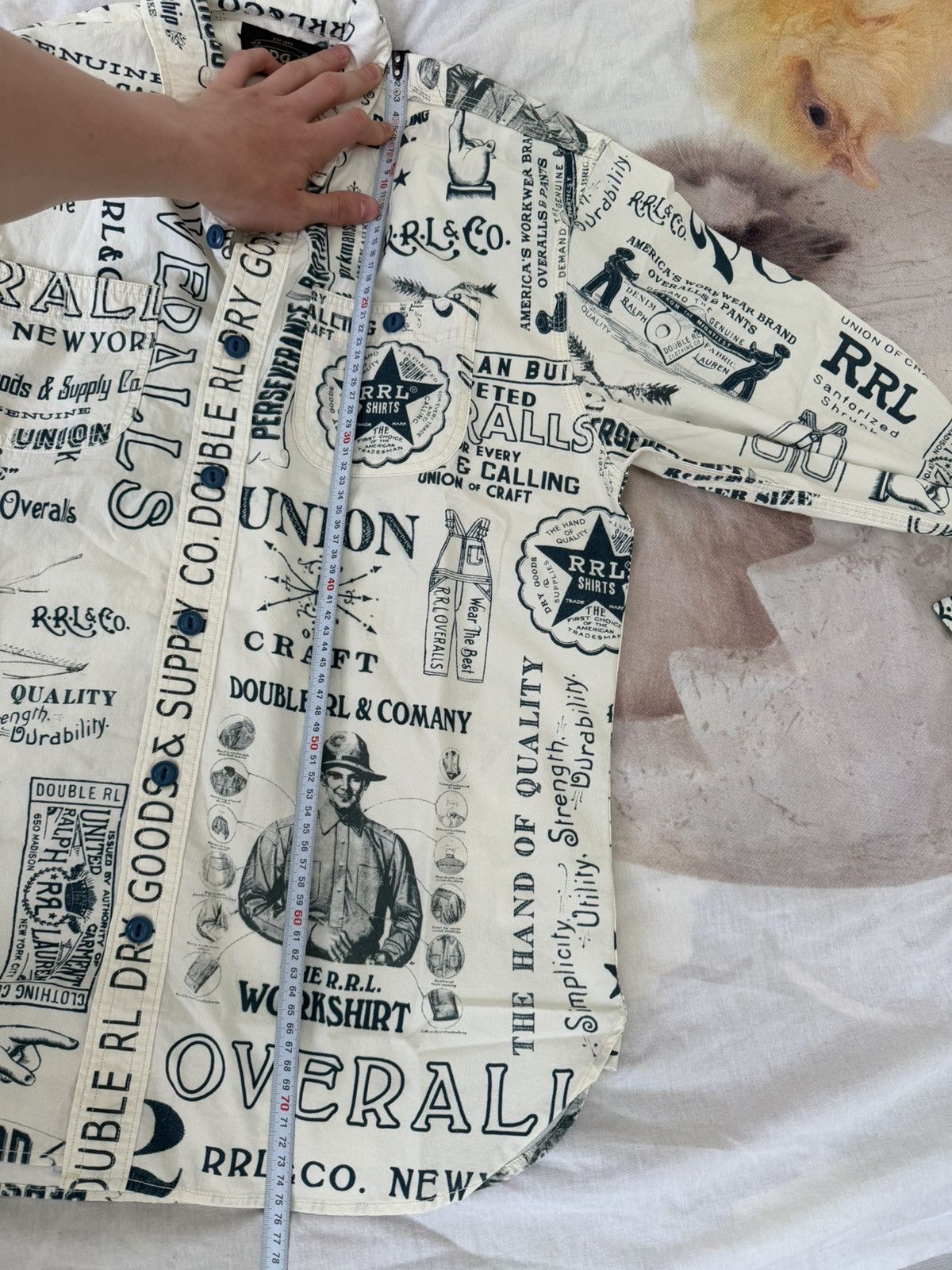 RRL Ralph Lauren RRL Ralph Lauren Poplin Graphic Workshirt Size US M / EU 48-50 / 2 - 14 Thumbnail