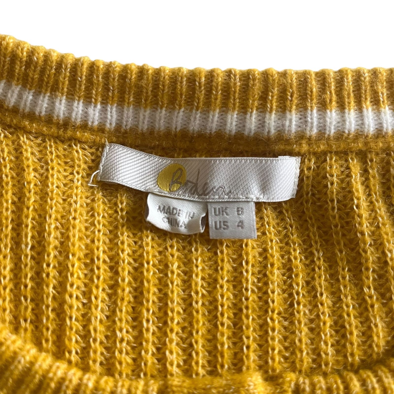 Boden Boden Frill Collar Mustard Yellow Button Front Sweater Size S / US 4 / IT 40 - 4 Thumbnail