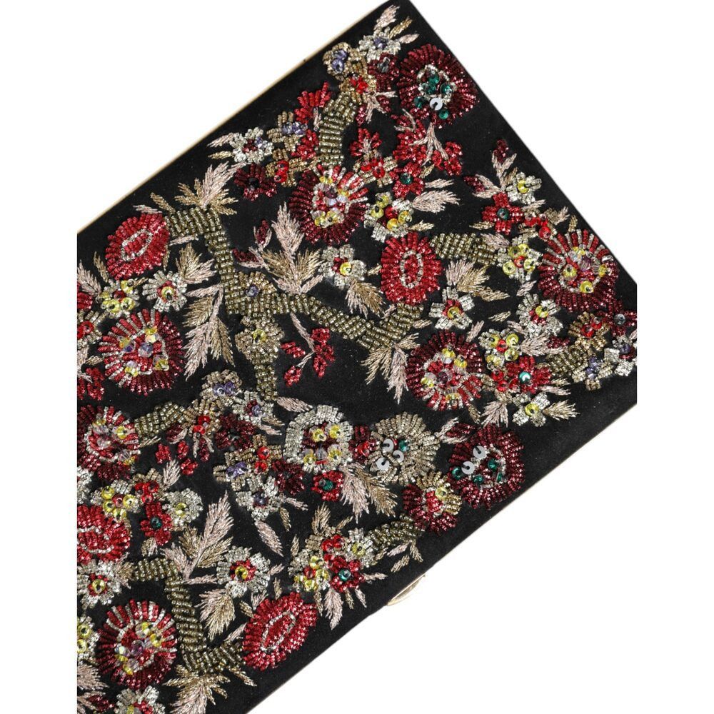 Dolce & Gabbana Dolce & Gabbana Multicolor Floral Gold Frame Clutch Evening Size ONE SIZE - 7 Thumbnail