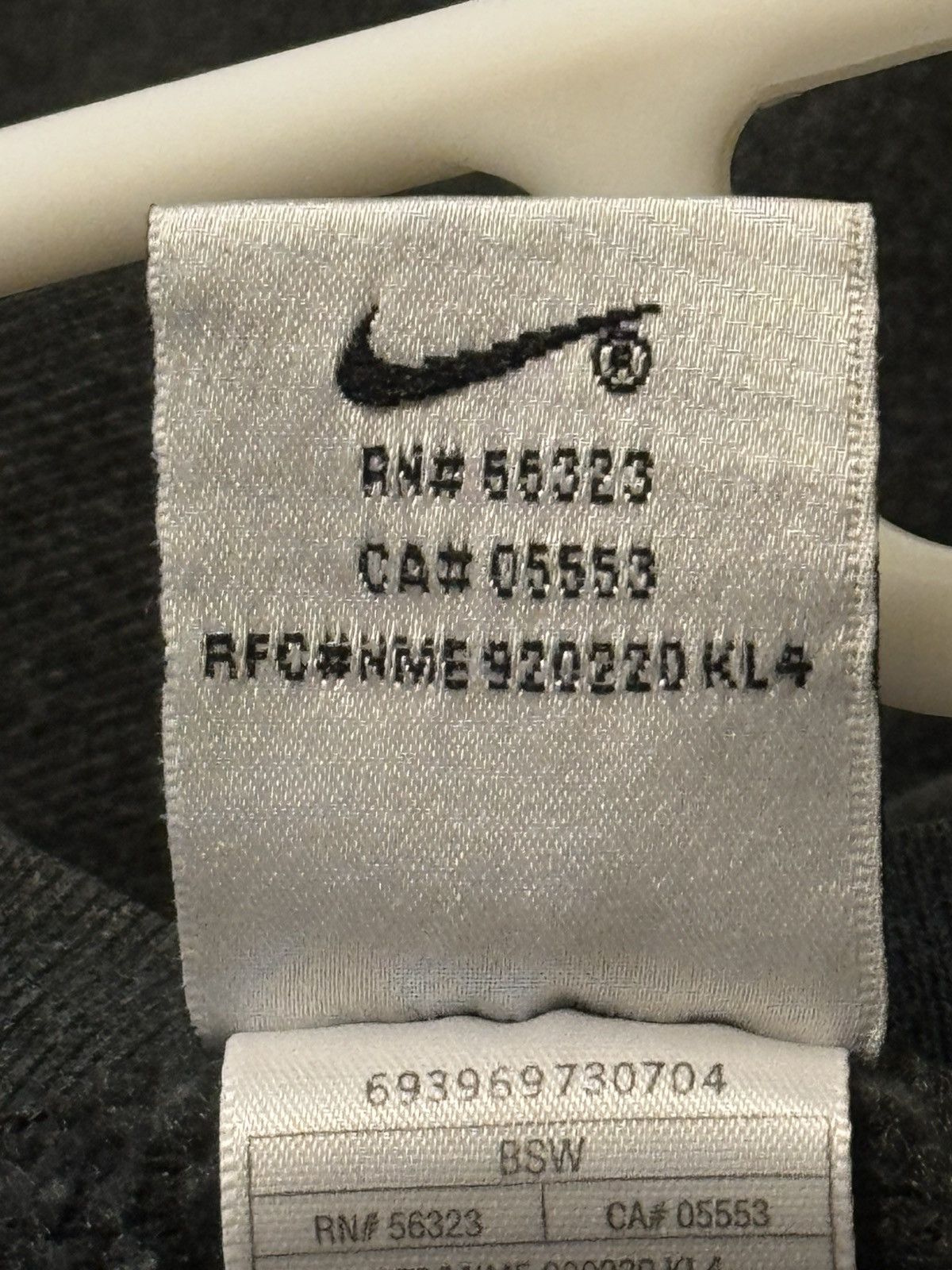 Nike × Vintage Vintage Grey 1997 1998 Nike Sweatshirt 90s Large Swoosh VTG Size US L / EU 52-54 / 3 - 4 Thumbnail