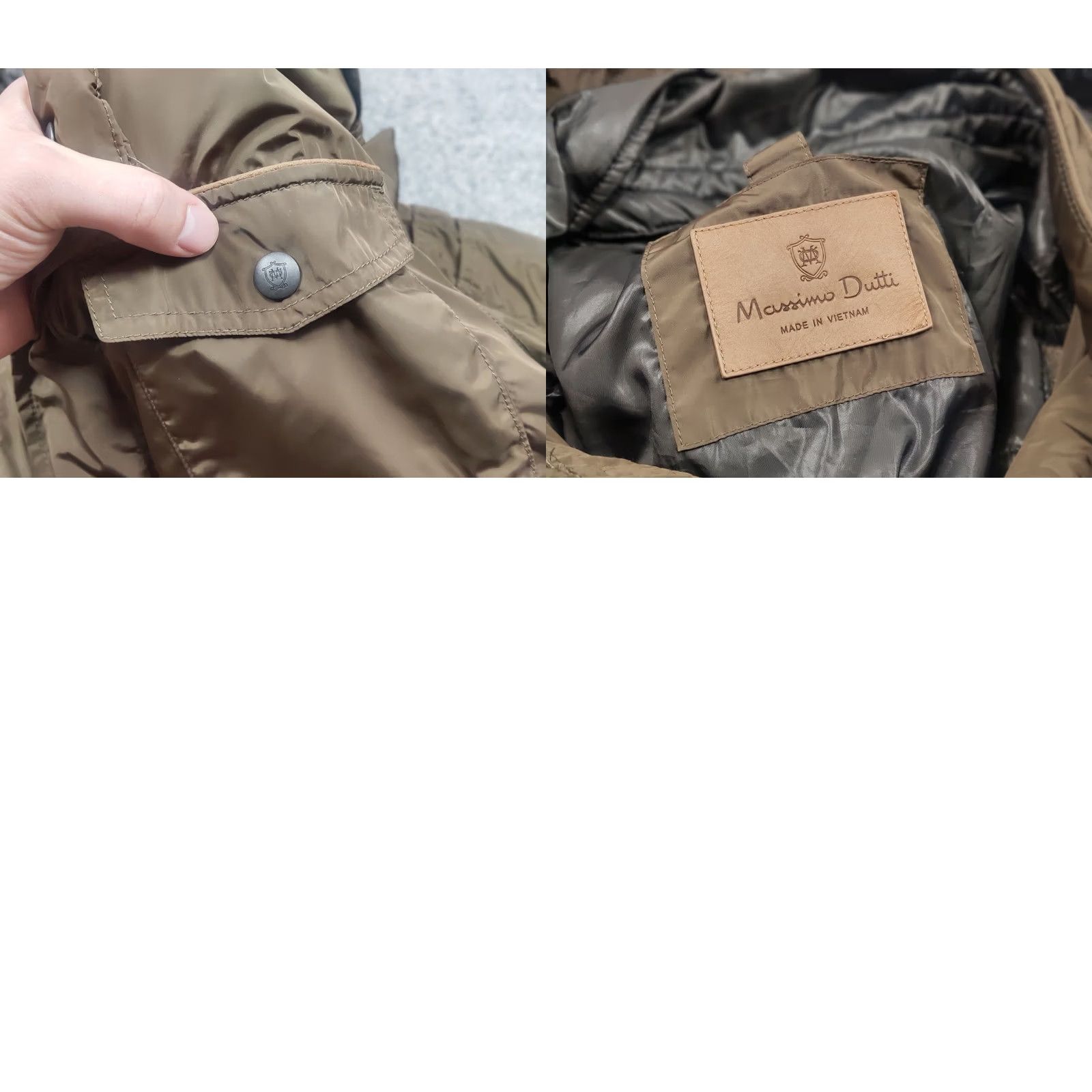 Massimo Dutti VINTAGE Massimo Dutti Nylon Brown Pocket Zip Hoodie Mens Jacket Size US XL / EU 56 / 4 - 11 Thumbnail