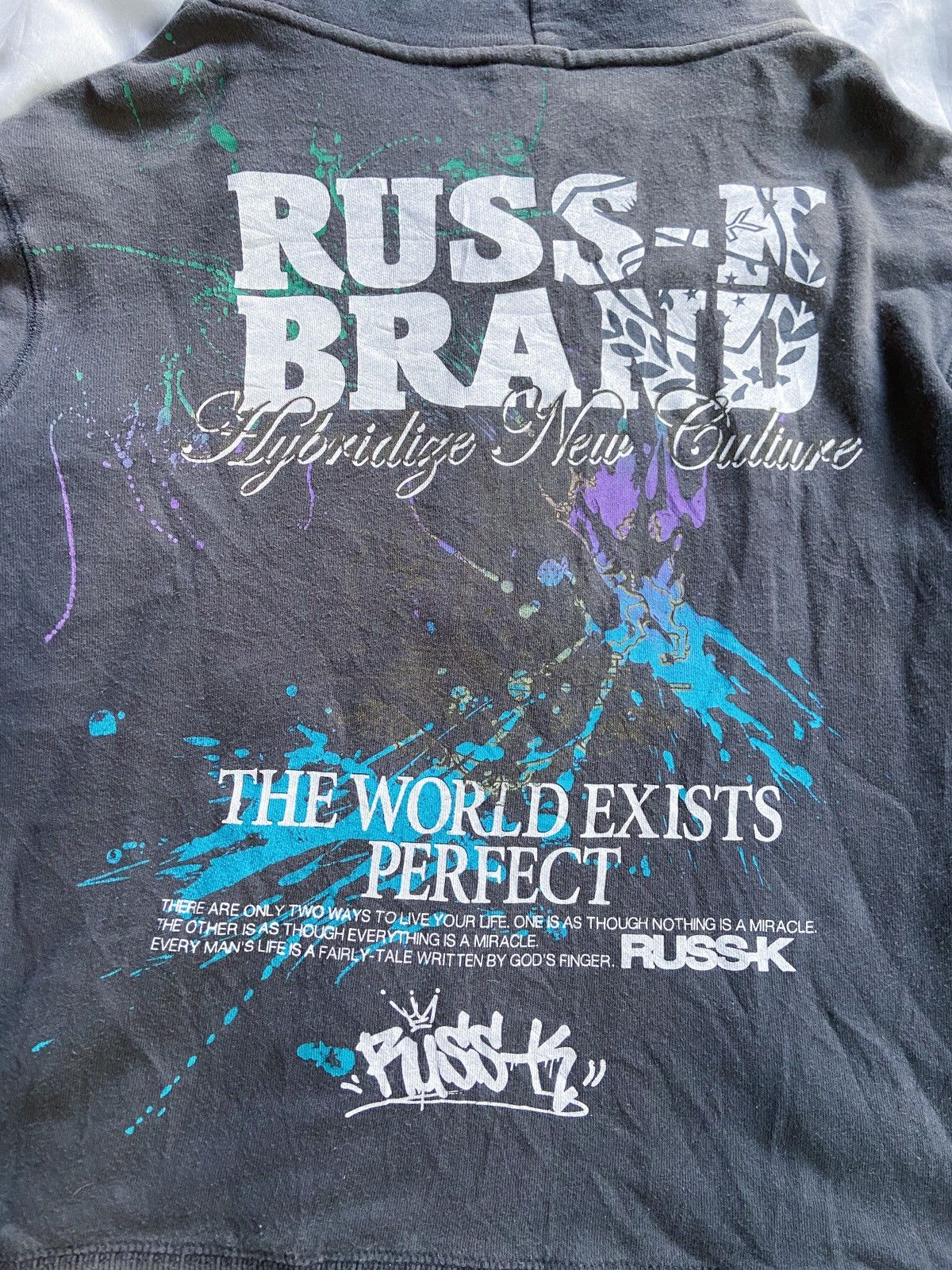 Japanese Brand THE WORLD EXIST PERFECT RUSS-K JAPAN ZIP HOODIE Size US M / EU 48-50 / 2 - 11 Thumbnail