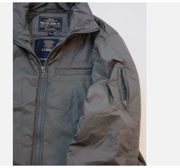 Nautica Nautica Regular Jacket Men's Quality Garment Gray Bomber Size US XL / EU 56 / 4 - 5 Thumbnail