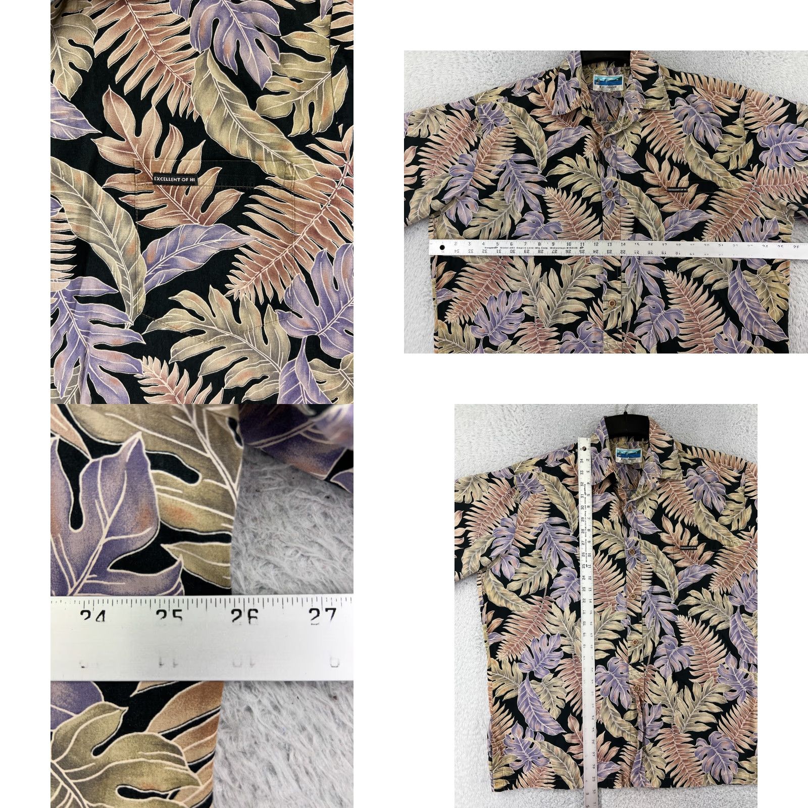 Vintage Excellent Of Hawaii Shirt Mens XL Black Palm Leaf Button Up Hidden Gem? Size US XL / EU 56 / 4 - 8 Thumbnail
