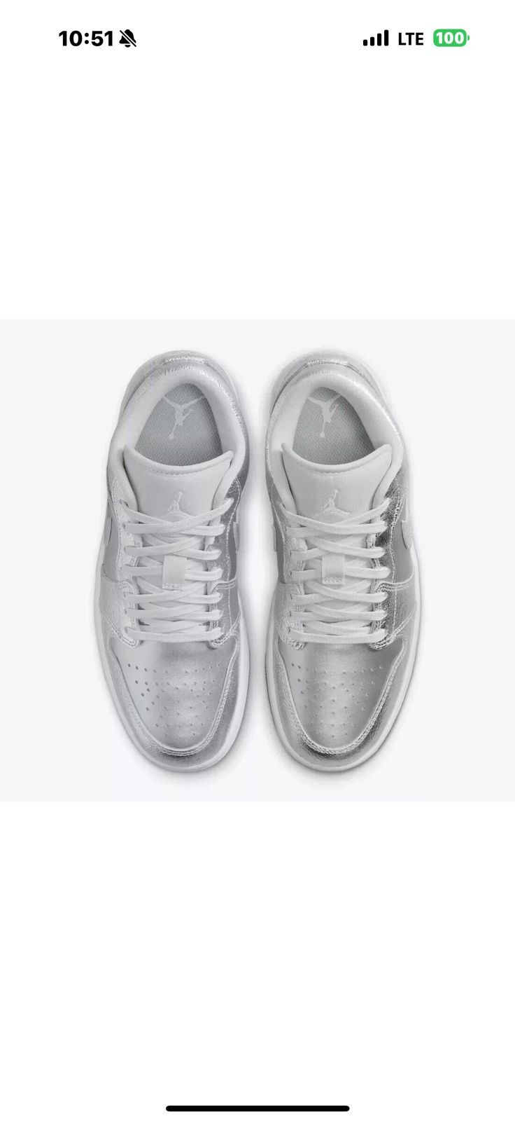 Nike Nike Air Jordan 1 Low SE Metallic Silver FN5030-001 Size US 12 / EU 45 - 5 Thumbnail