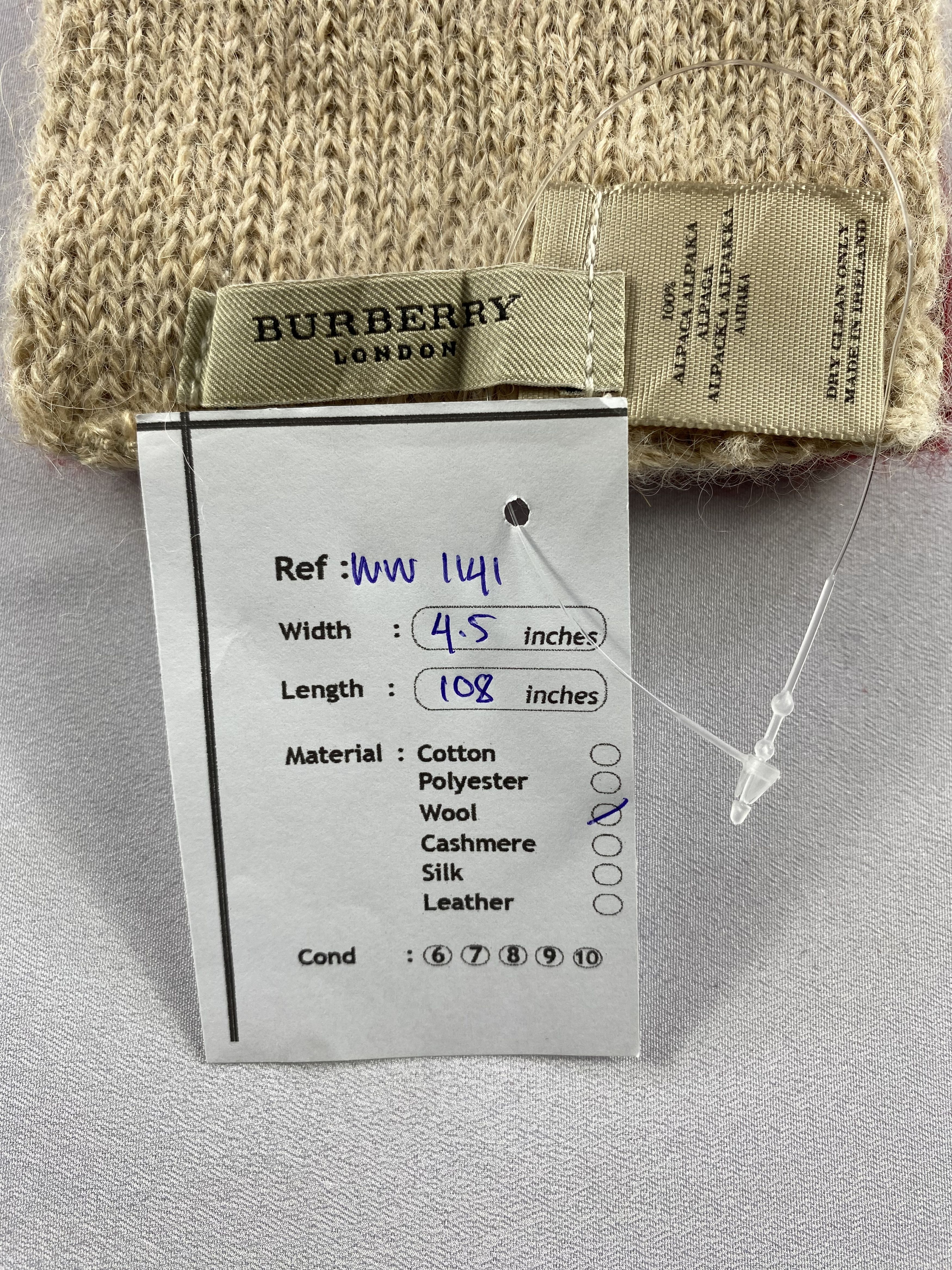 Burberry × Vintage Burberry Scarf / Muffler / Neckwear - WW1141 Size ONE SIZE - 6 Thumbnail