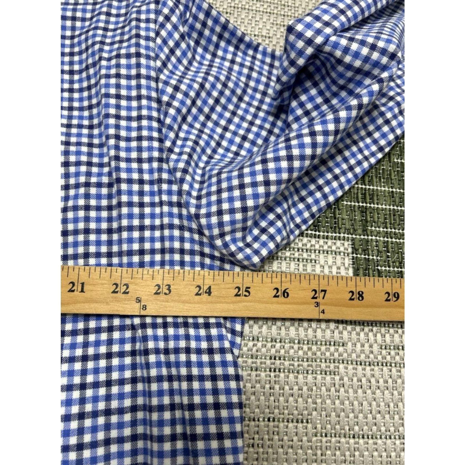 Faconnable VINTAGE Faconnable Classique Deauville Shirt Mens XL Blue Cotton Gingham Check Button Up Size US XL / EU 56 / 4 - 6 Thumbnail