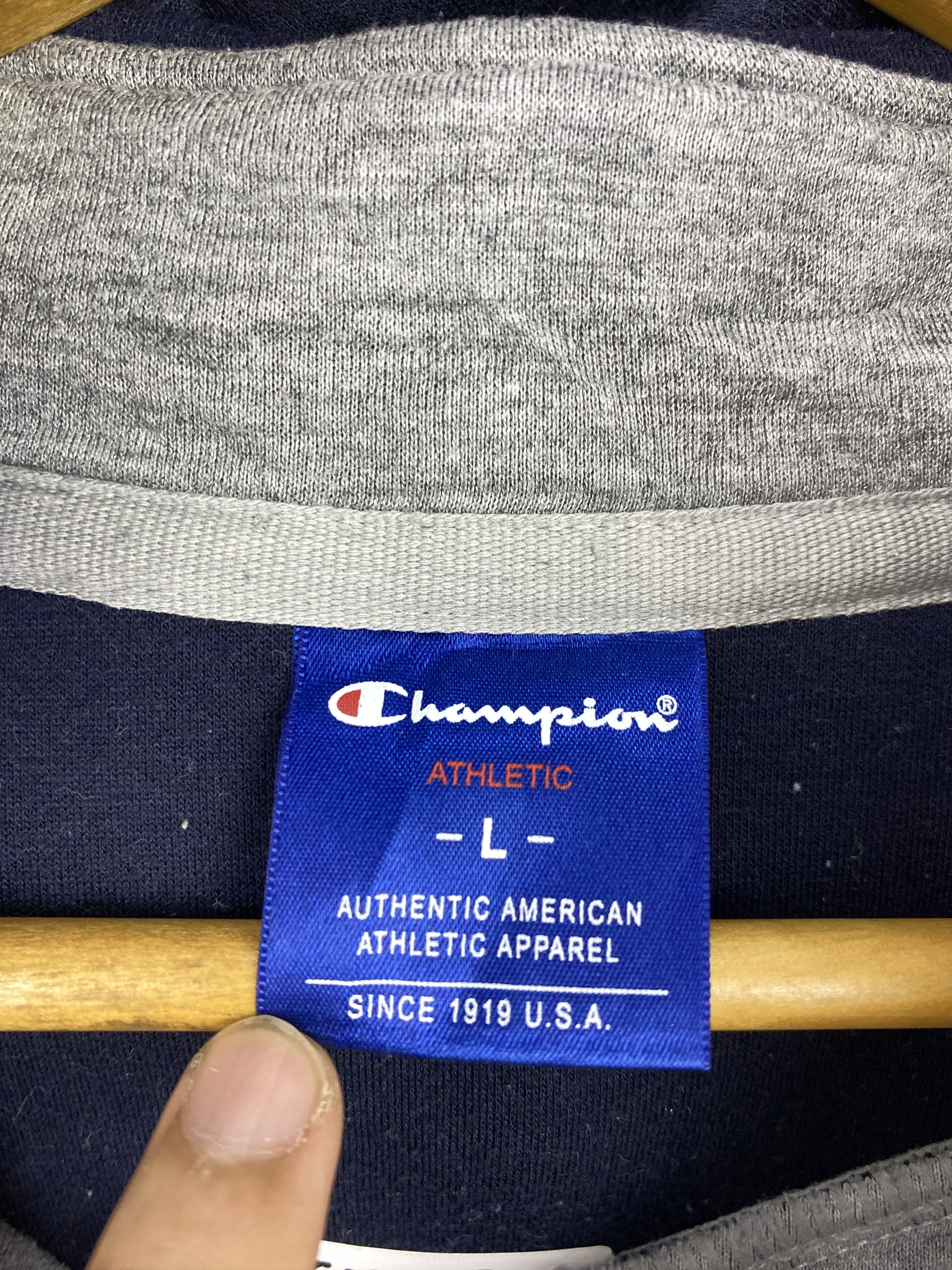 Champion Champion Athletic Embroidered Logo Grey Hoodie L BP0035 Size US L / EU 52-54 / 3 - 5 Thumbnail