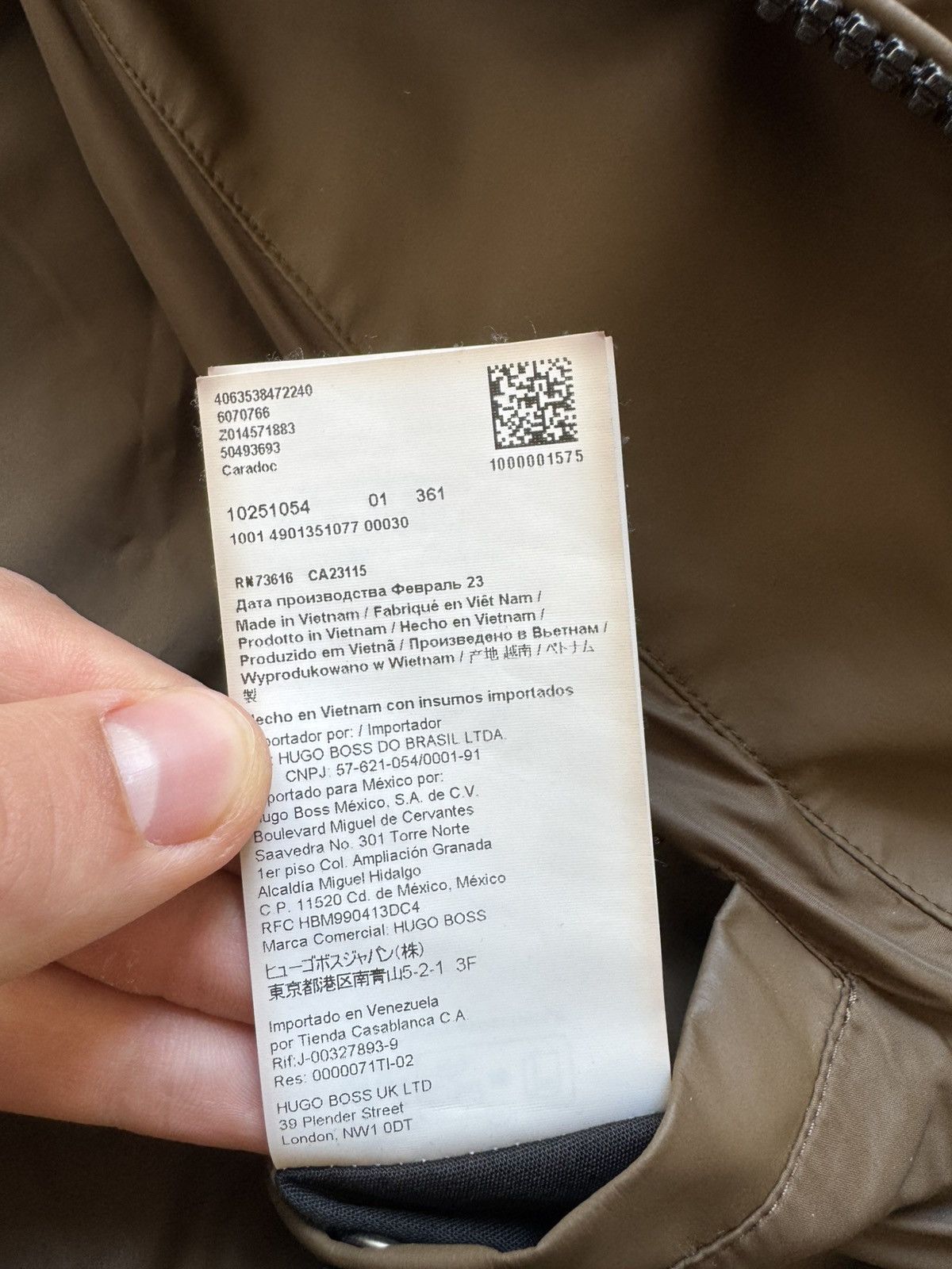 Hugo Boss Hugo Boss Caradoc Men’s Quilted Bomber Jacket – Brown Size US L / EU 52-54 / 3 - 5 Thumbnail