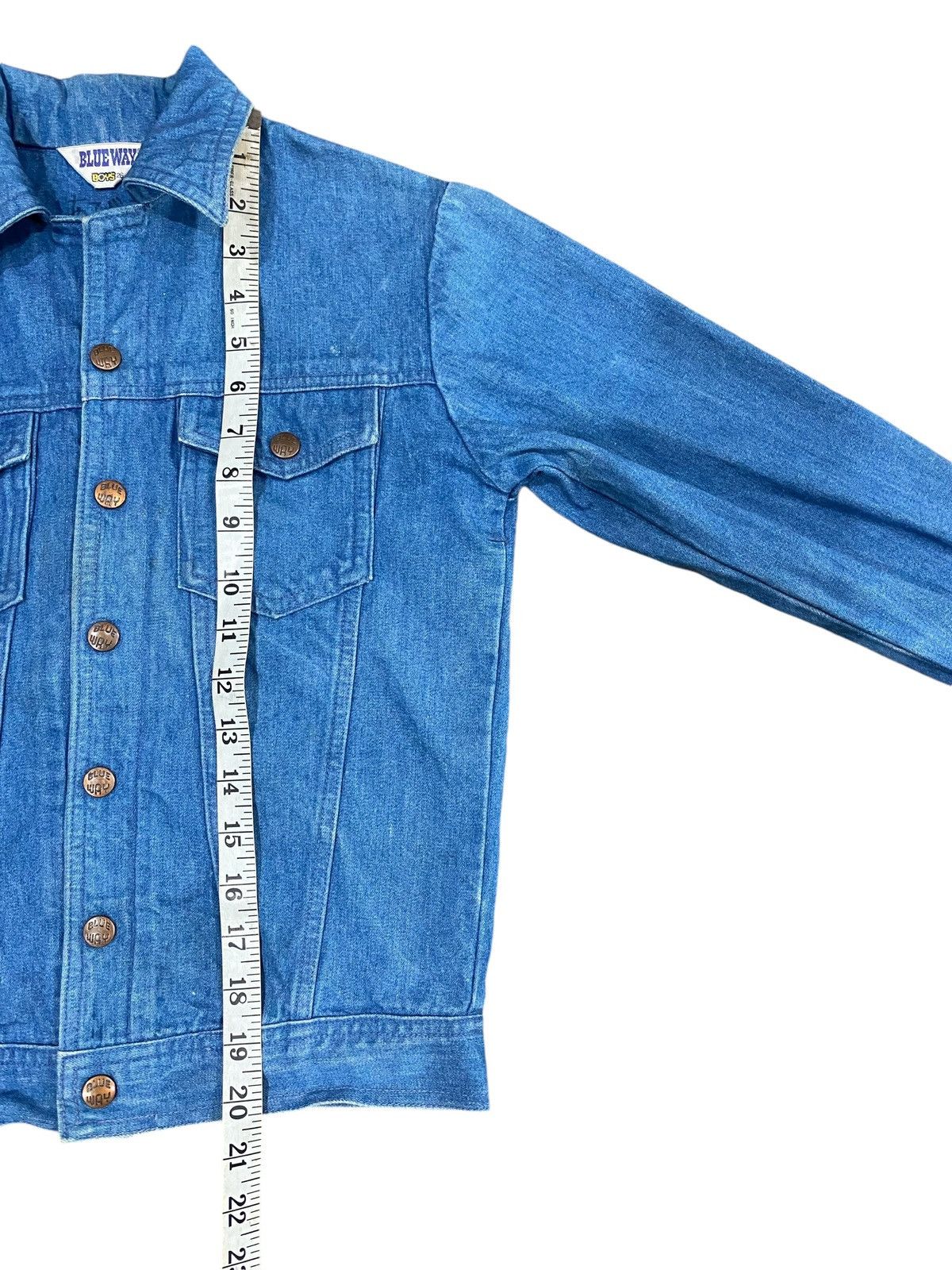 Vintage Vintage BLUE WAY Boys Denim Jacket Button Size US XXS / EU 40 - 21 Thumbnail