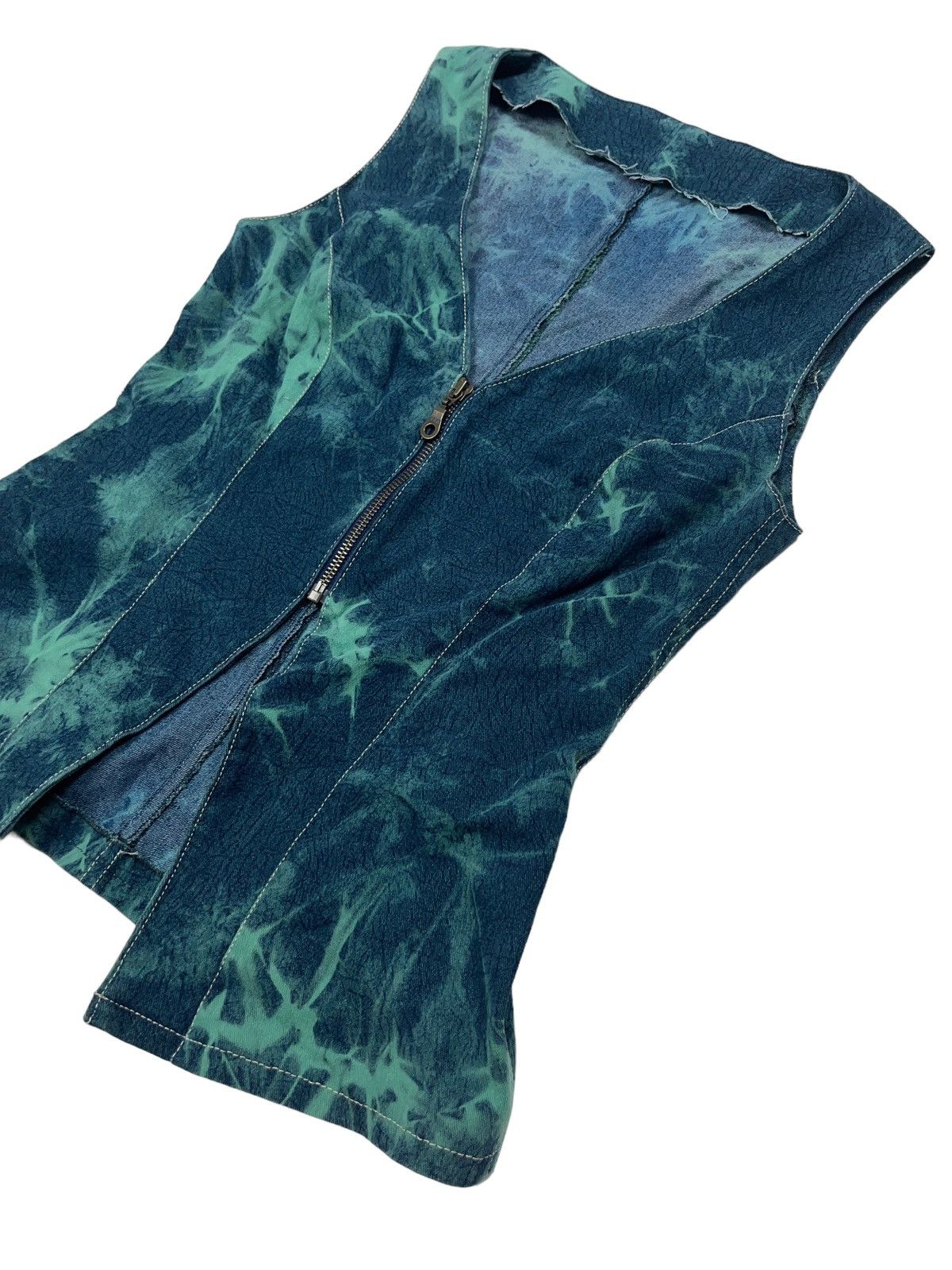Japanese Brand Vintage Jean Paul Gaultier Style Denim Vest Size S / US 4 / IT 40 - 3 Thumbnail