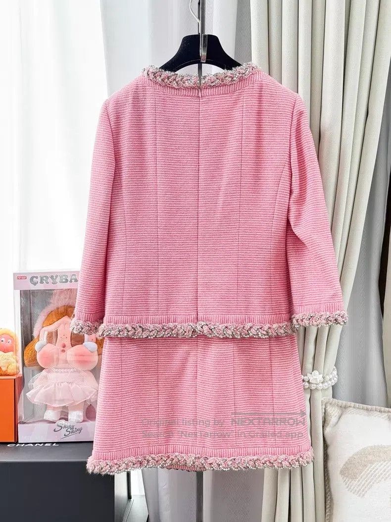 Chanel Chanel Striped rhinestone rolled edge mid-sleeved dress Size XS / US 0-2 / IT 36-38 - 3 Thumbnail