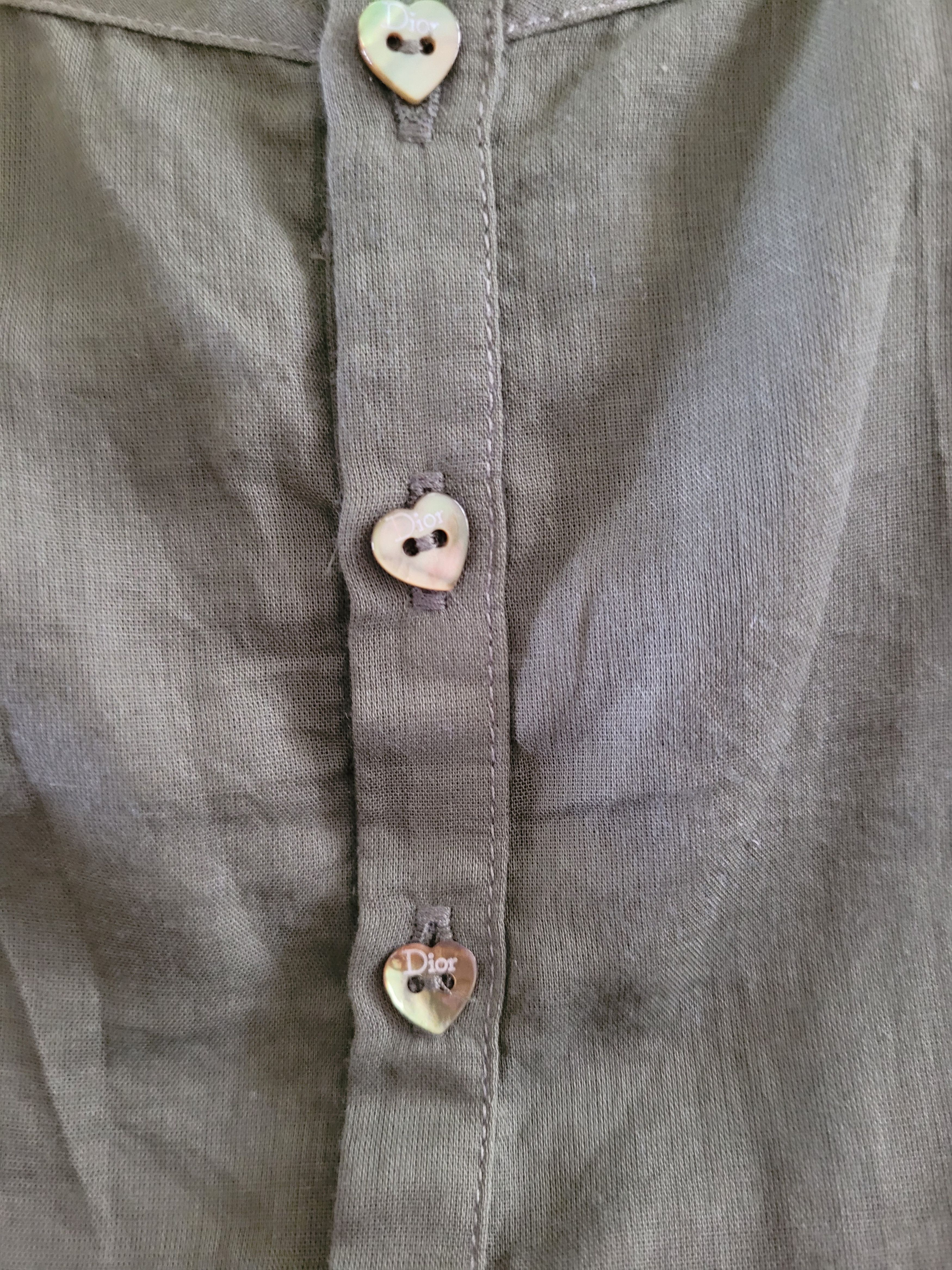 Dior Dior by John Galliano 2000s embroidered semi-transparent top Size L / US 10 / IT 46 - 8 Thumbnail