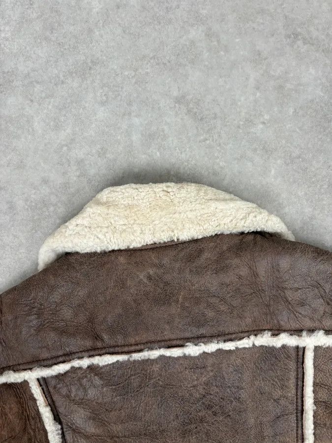 Vintage 2000s Iceberg Brown Shearling Aviator Leather Jacket Size US M / EU 48-50 / 2 - 6 Thumbnail