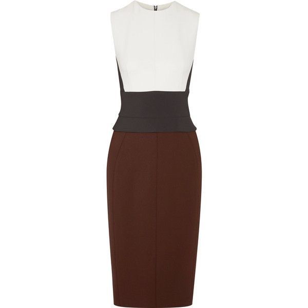 Designer × Narciso Rodriguez Narciso Rodriguez Colour Block Silk blend Crepe Peplum Dress Size S / US 4 / IT 40 - 2 Thumbnail