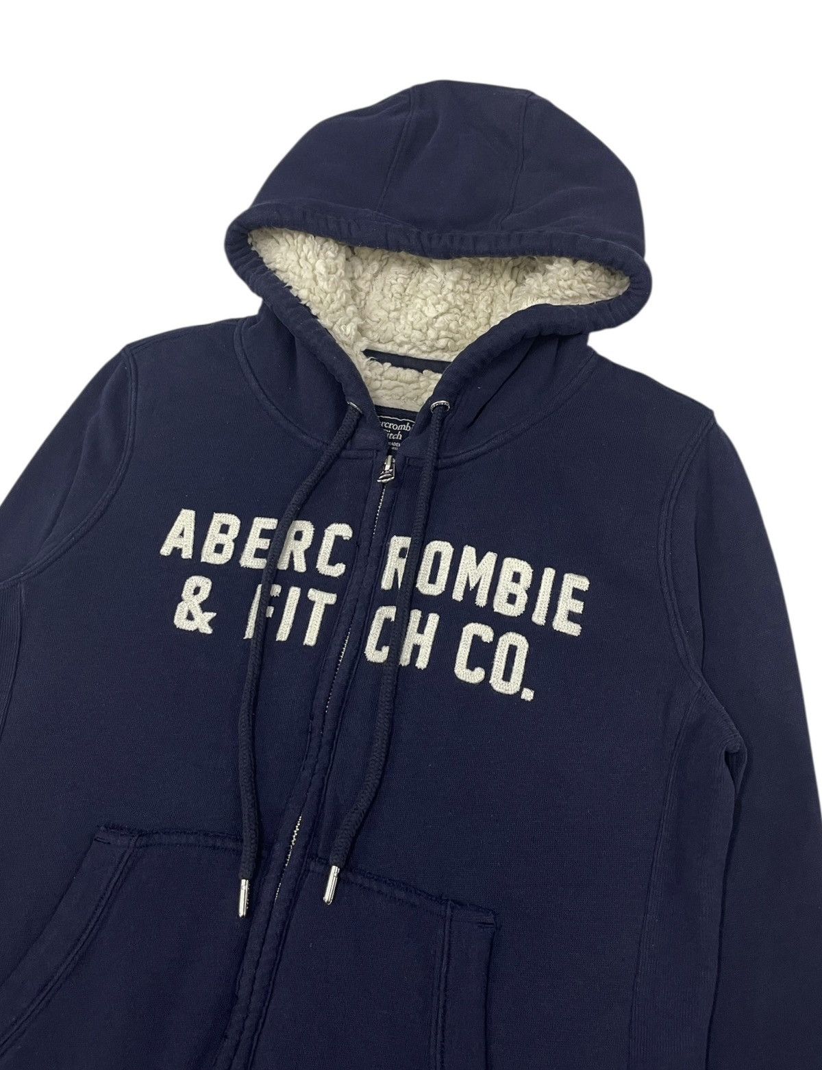 Le Grande Bleu (L.G.B.) Vintage Abercrombie&Fitch Sherpa Hoodie Size US XS / EU 42 / 0 - 3 Thumbnail