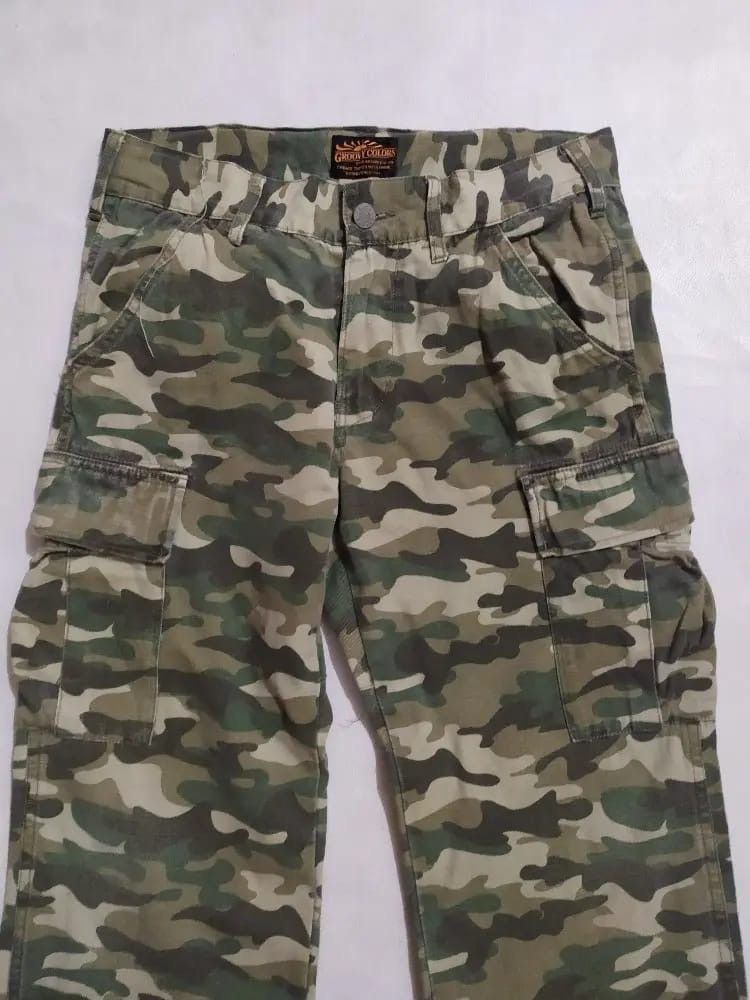 Japanese Brand Groovy Colours Camo Cargo Multipocket Tactical Pants Size US 29 - 2 Thumbnail
