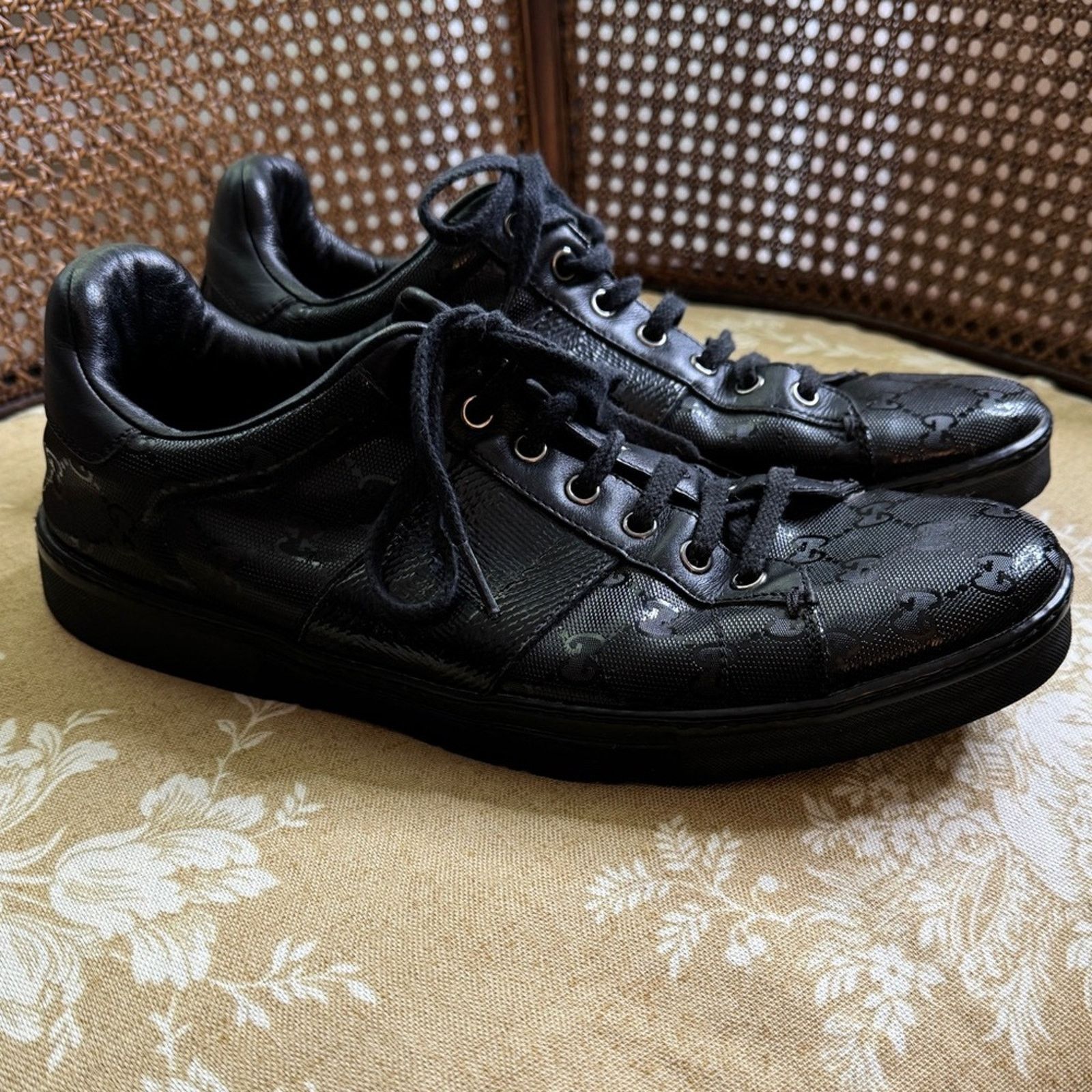 Gucci Gucci Men’s GG Guccissima Low Sneakers Size US 9 / EU 42 - 2 Thumbnail