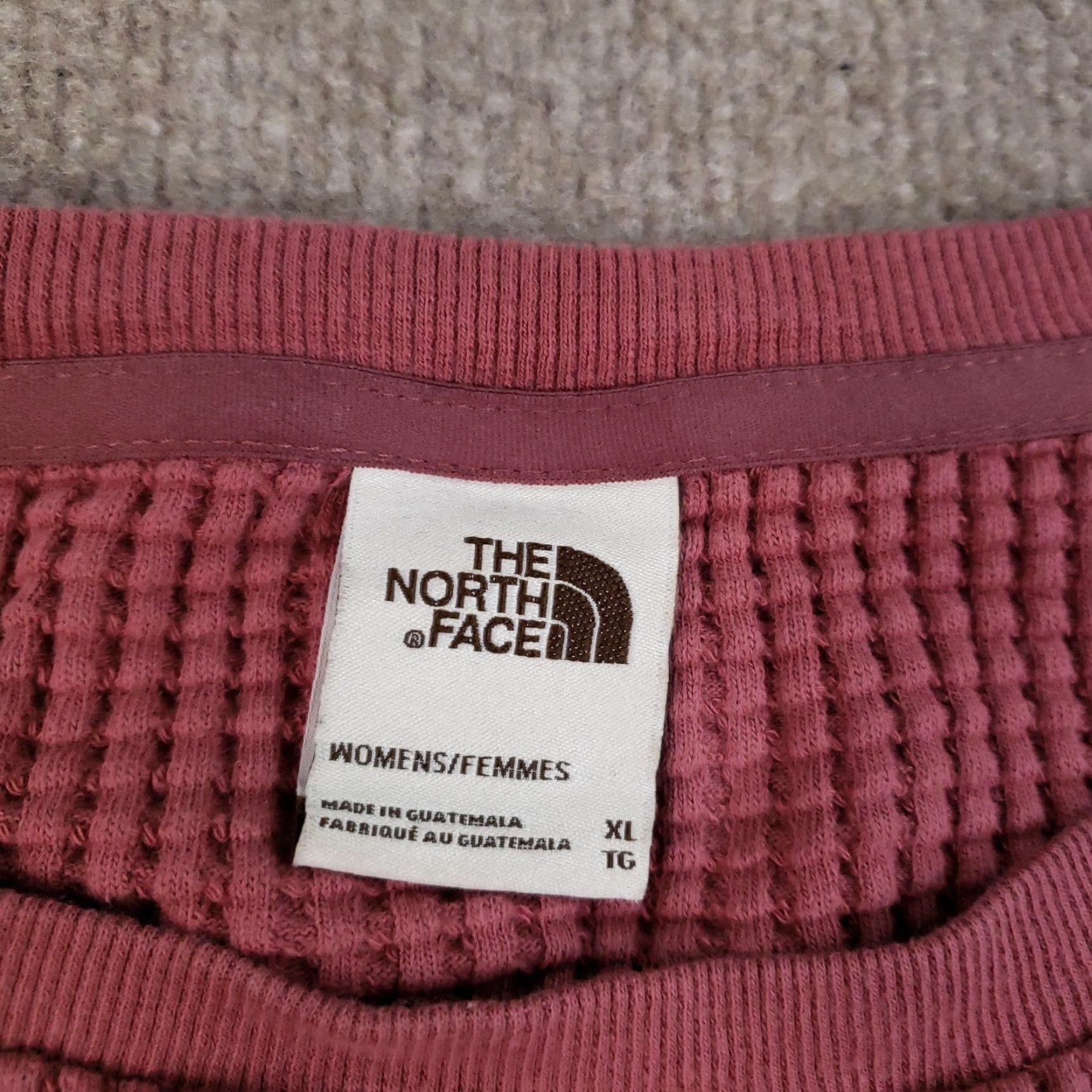 The North Face The North Face Sweater Women XL Pink Outerlands Waffle Knit Pullover Long Sleeve Crew Neck Thermal All Seasons Size XL / US 12-14 / IT 48-50 - 5 Thumbnail