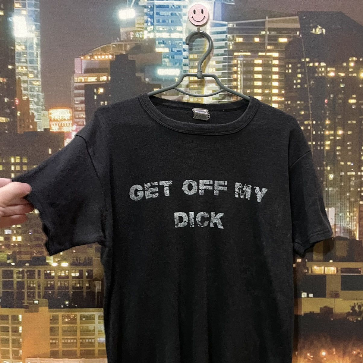 Band Tees VINTAGE 90S BLACK TEE GET OFF MY DICK PENIS FUNNY PORNO Size US L / EU 52-54 / 3 - 5 Thumbnail