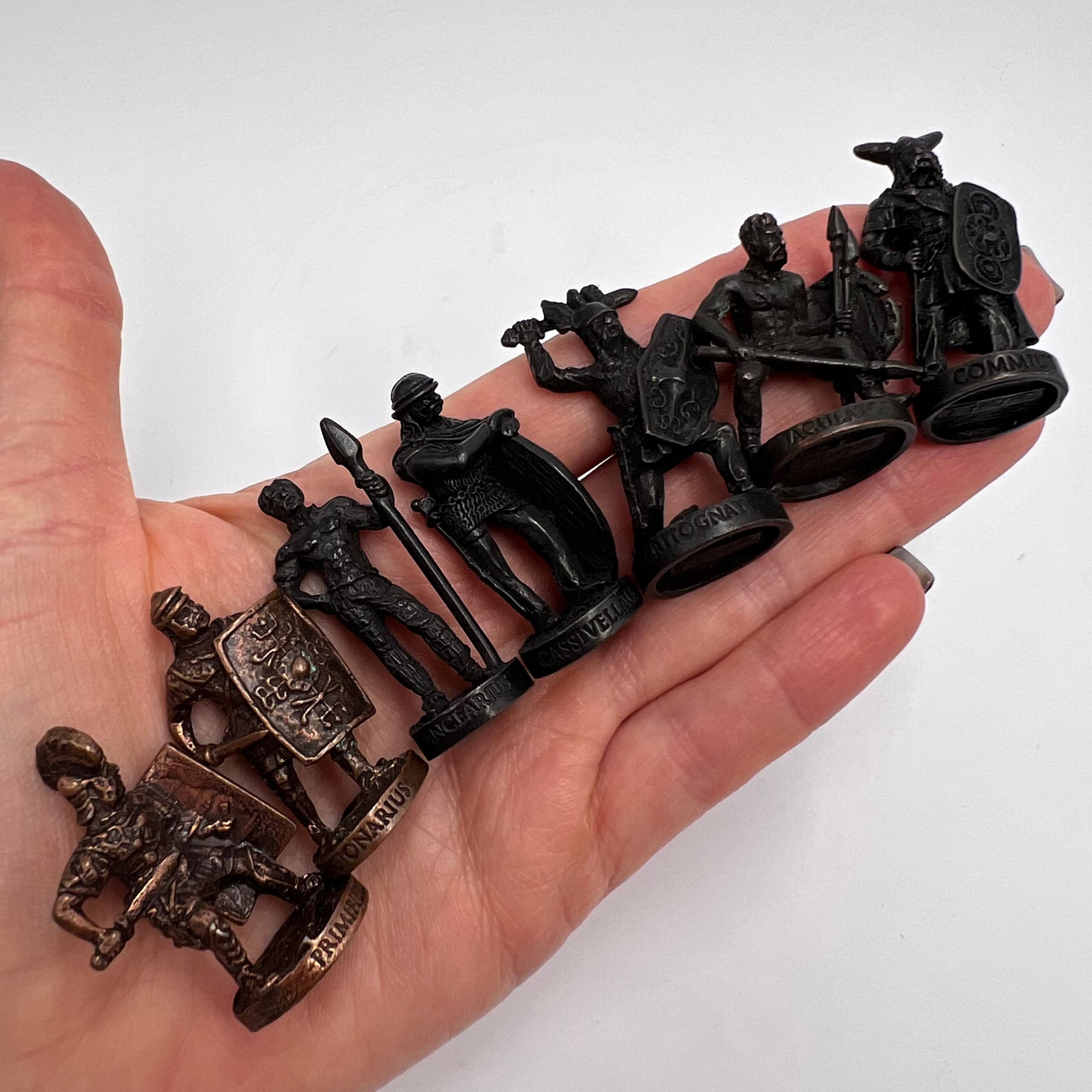Vintage Vintage Bronze Roman Gallic War Soldiers 1980s Set of 7 Size ONE SIZE - 1 Thumbnail