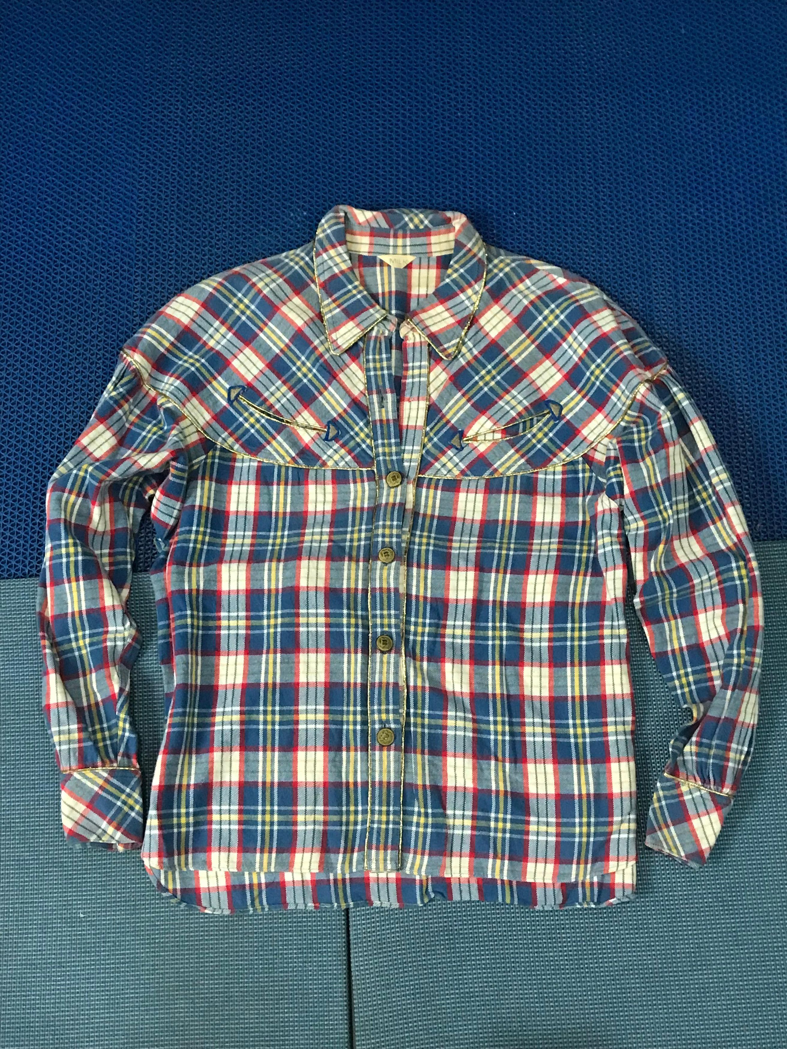 Japanese Brand Vintage 90s MILK BOY Japan Hybrid Flannel Shirt Size US S / EU 44-46 / 1 - 9 Thumbnail