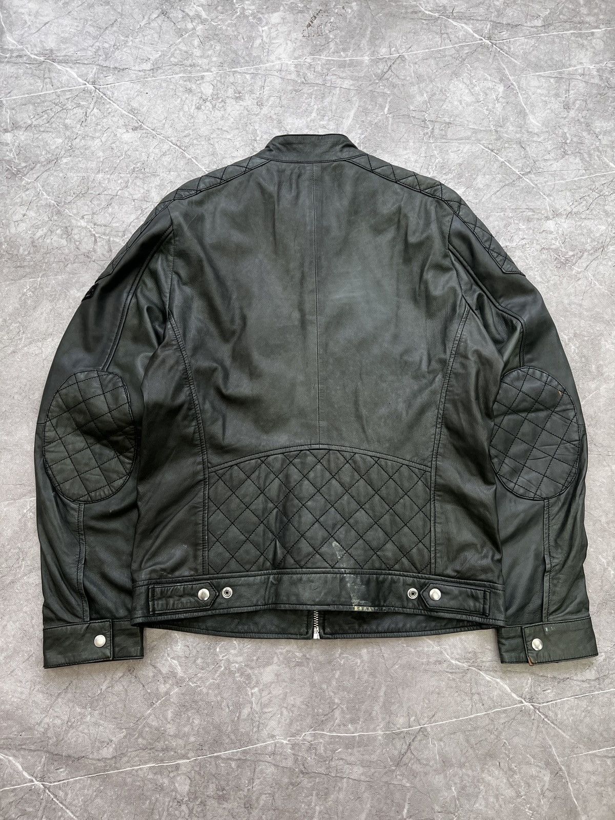 DIESEL レザー ジャケット　y2k VINTAGE DIESEL RACING Y2K LEATHER JACKET HYPE MOTO