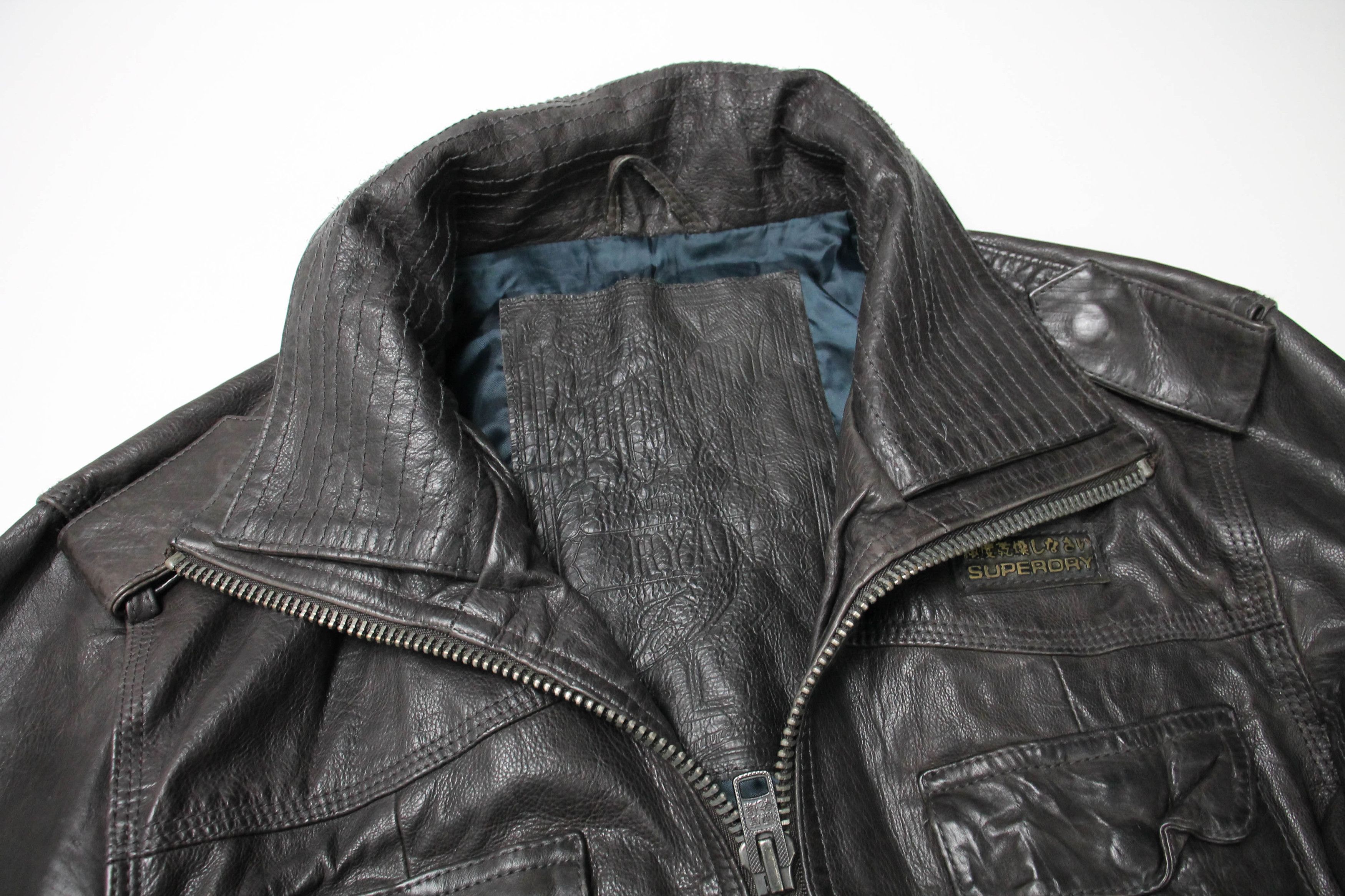 Superdry SUPERDRY Ryan Jacket Men's LARGE Leather Lined High Neck Size US L / EU 52-54 / 3 - 5 Thumbnail