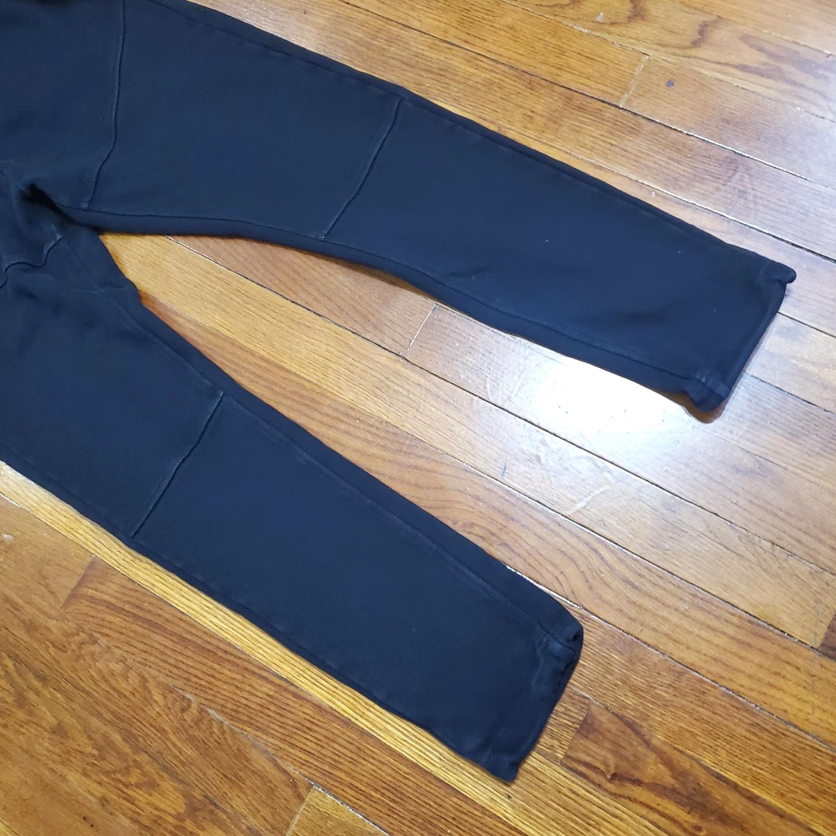 Vintage Richie Le Mens Medium Black Joggers Tapered Elastic Waist Pockets Knit Sweatpants Casual Size US 31 - 2 Thumbnail