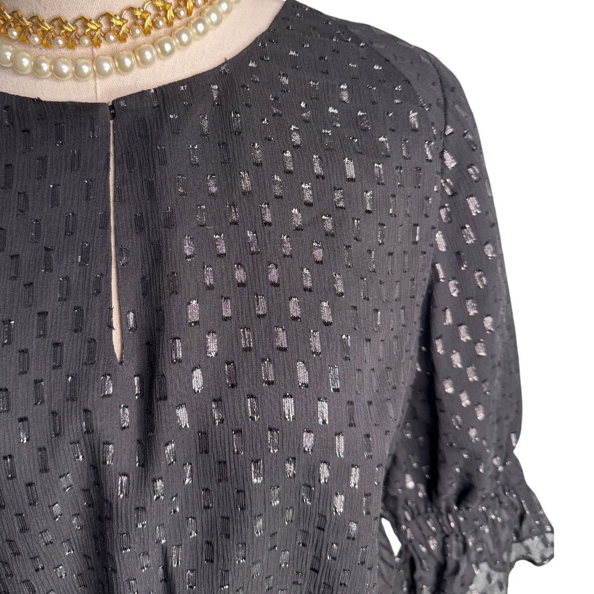 Halston Heritage Halston Heritage silk romantic poets blouse black size 2 Size XS / US 0-2 / IT 36-38 - 2 Thumbnail
