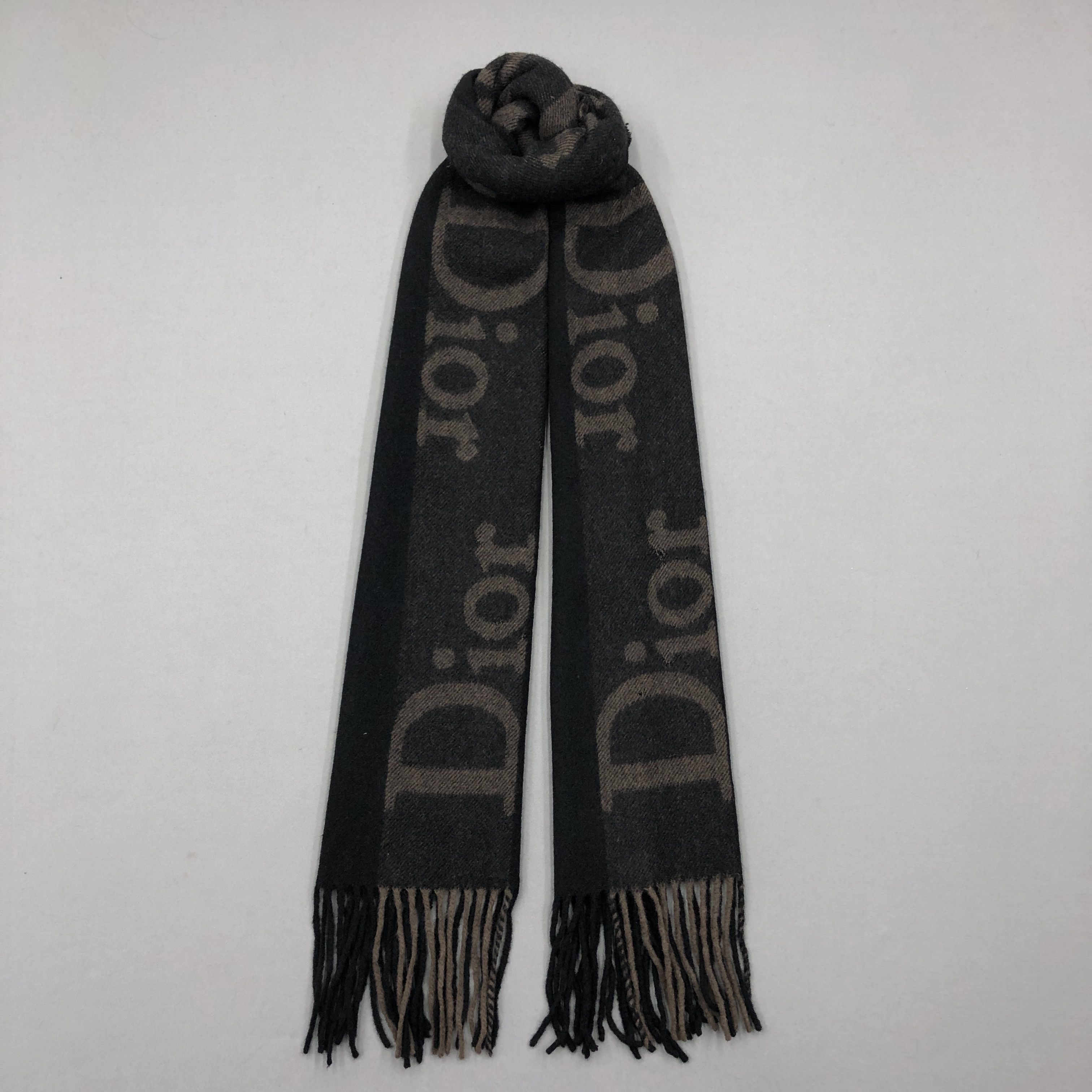 Vintage Christian Dior Scarf Muffler Wool Cashmere Scarves