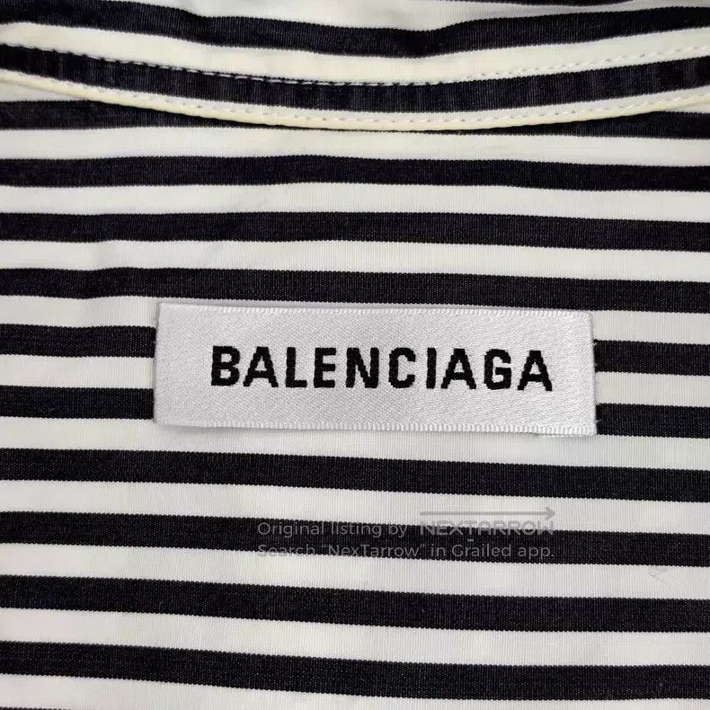 Balenciaga Balenciaga Black Vertical Striped Tie Bow Cotton Long Slee Size 4XL / US 24-26 - 5 Thumbnail