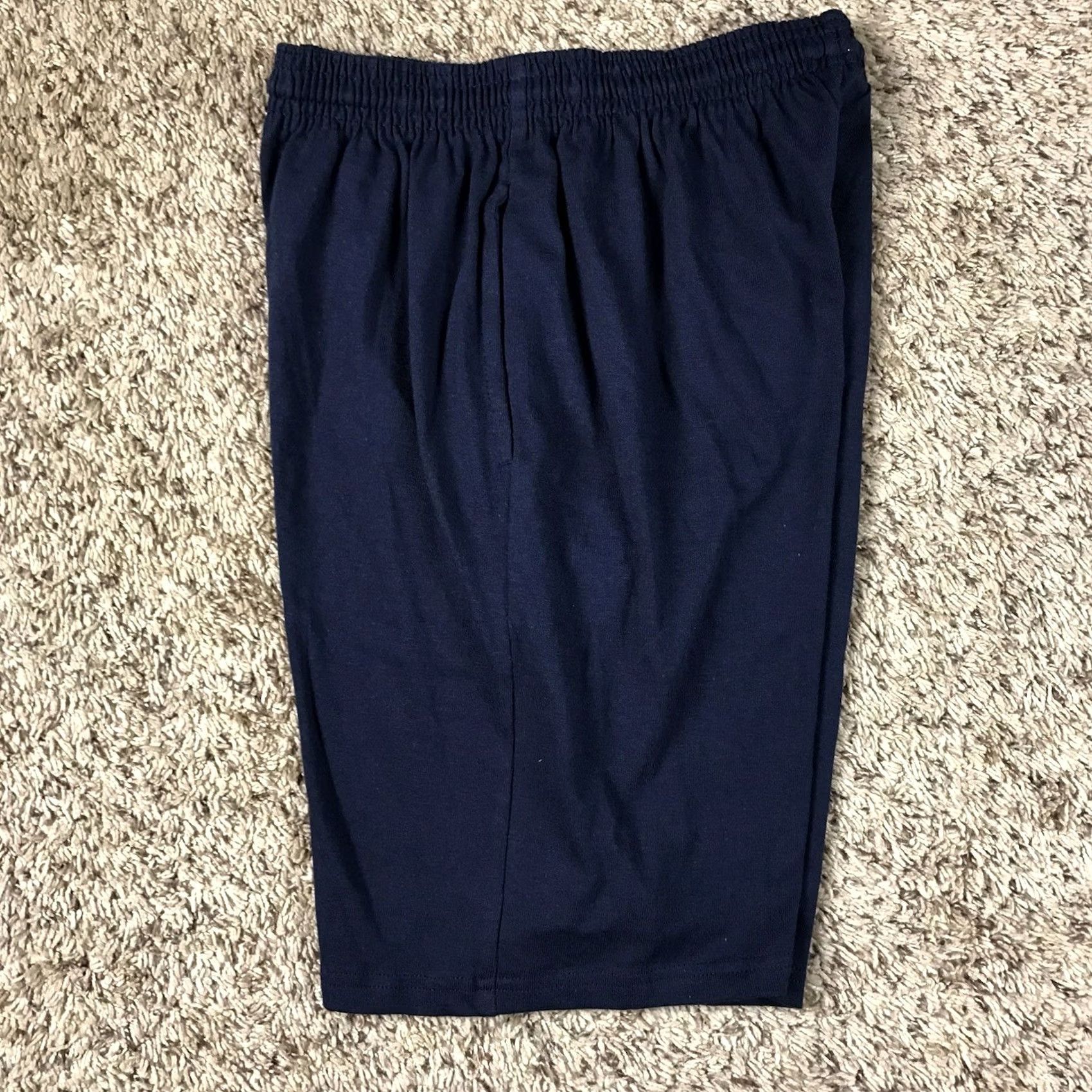 Anvil VINTAGE Anvil Cotton Deluxe Athletic Shorts Men's Small Navy Blue Pockets 90s Comfort Fit Size US 29 - 4 Thumbnail