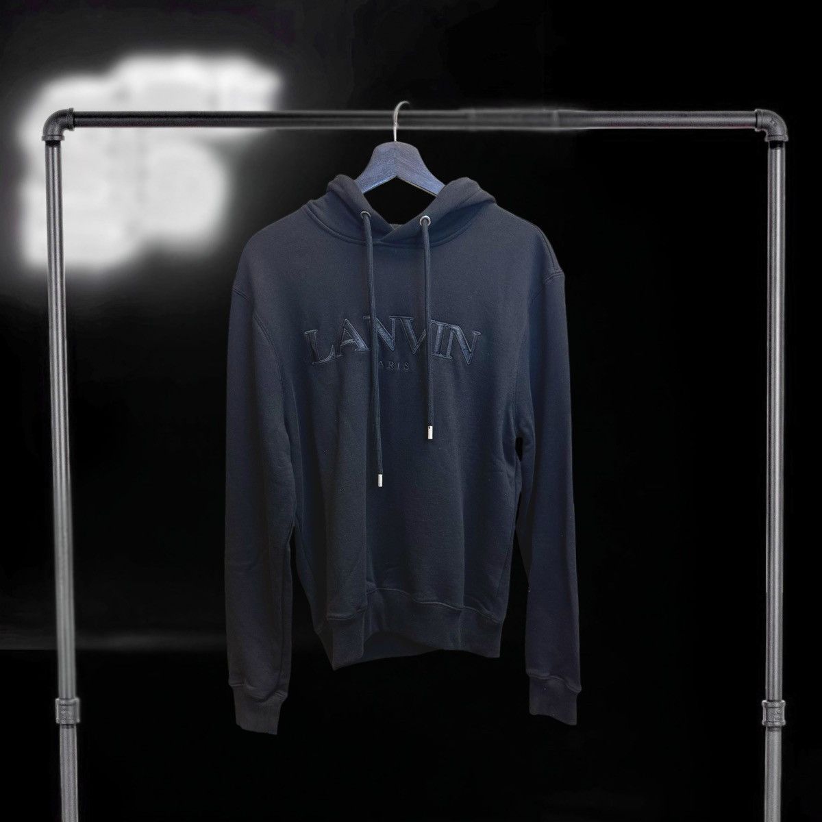 Lanvin Lanvin Embroidered Logo Hoodie Black Size US XS / EU 42 / 0 - 1 Thumbnail