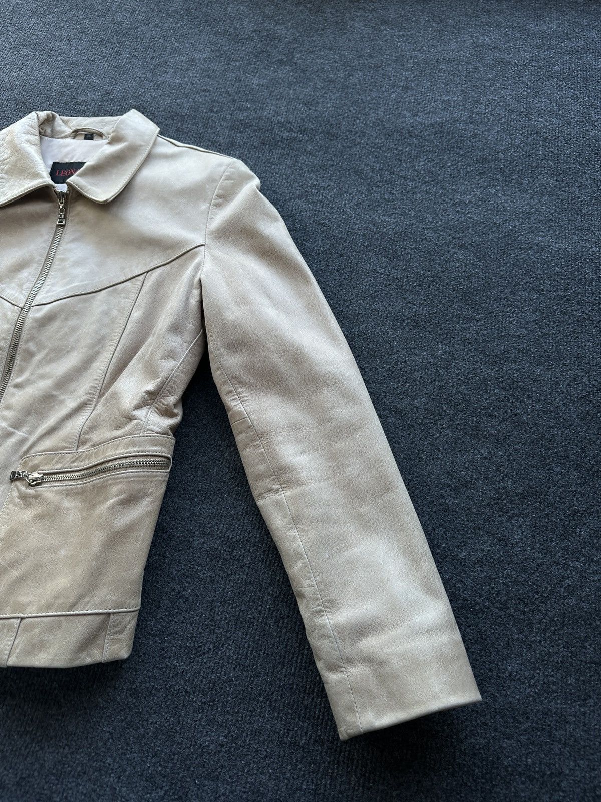 Leather 🚨 LEATHER WOMEN OPIUM LUXURY JACKET ZIP AVANT GARDE POCKET Size XS / US 0-2 / IT 36-38 - 7 Thumbnail