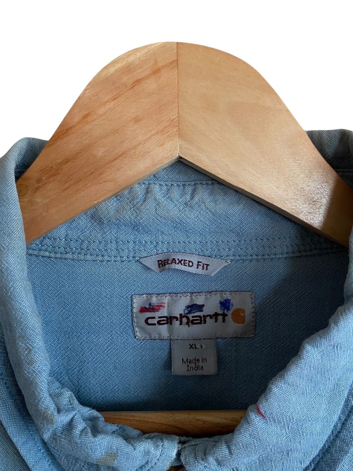 Carhartt Rare Design Vintage Brand Carhartt Denim Shirt 2000s Size US XL / EU 56 / 4 - 7 Thumbnail