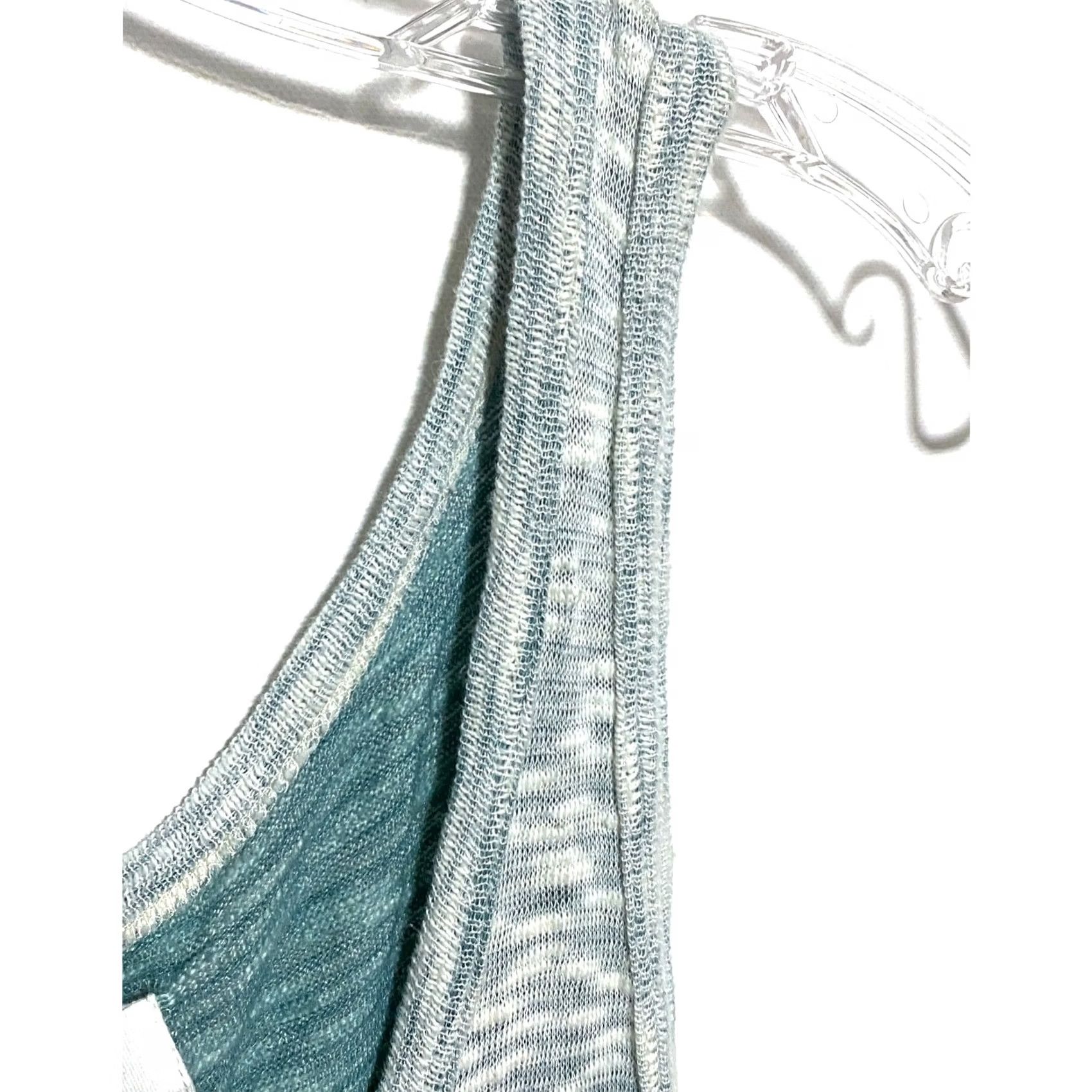 Anthropologie Anthropologie Tank Dress M Space Dyed Slub Knit Coastal Summer Boho Shirt Dress Womens Turquoise Blue Stretch Pullover Midi Casual Travel Size M / US 6-8 / IT 42-44 - 3 Thumbnail