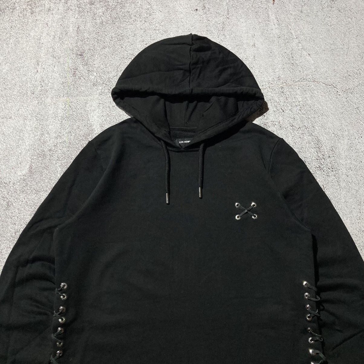 Japanese Brand 2000s Les Hommes Grunge Gothic Punk Style Hoodie Black Size US L / EU 52-54 / 3 - 2 Thumbnail