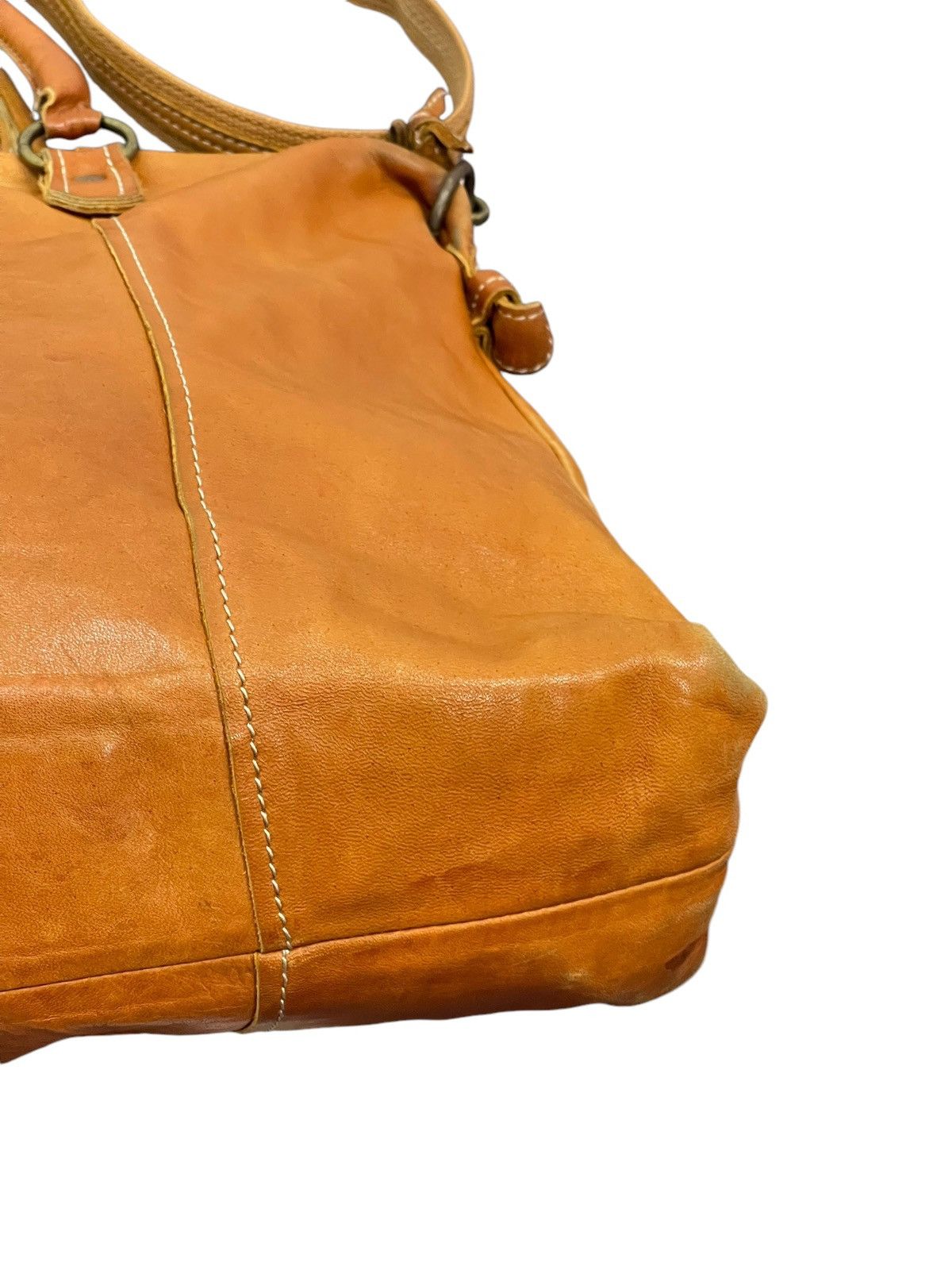 Japanese Brand Full Leather Patina Cuir Jovier Cube Tote Shoulder Bag 1🟩1 Size ONE SIZE - 16 Thumbnail