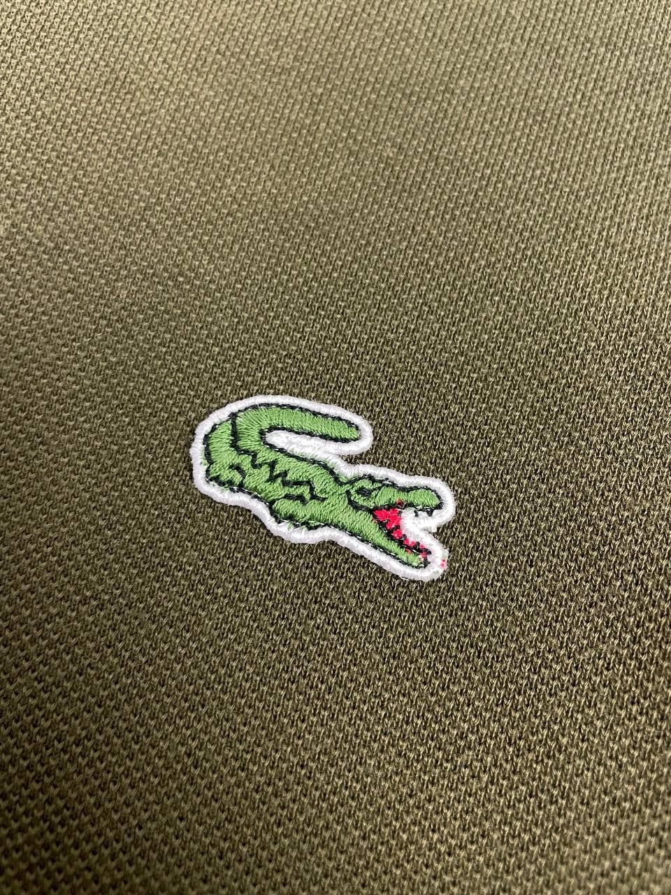Lacoste Vintage Lacote Polo Long Sleeve Shirt Khaki Size US XXL / EU 58 / 5 - 2 Thumbnail