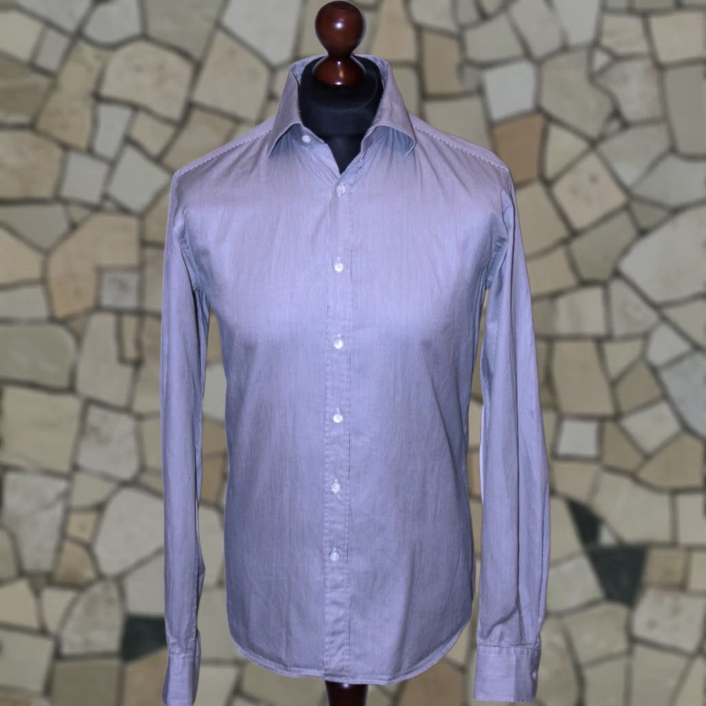 Vintage Stenstroms Slimline Shirt Grey Size 38 Mens Size US M / EU 48-50 / 2 - 1 Thumbnail