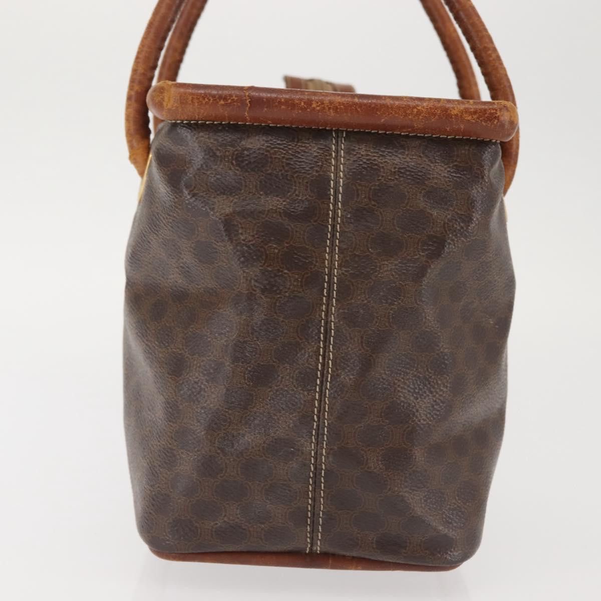 Celine CELINE Macadam Canvas Hand Bag Pvc Leather Brown Gold Size ONE SIZE - 5 Thumbnail