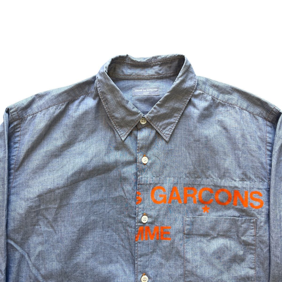 Comme des Garcons COMME des GARCONS HOMME 2002SS Split Logo Button Down Shirt Size US M / EU 48-50 / 2 - 2 Thumbnail