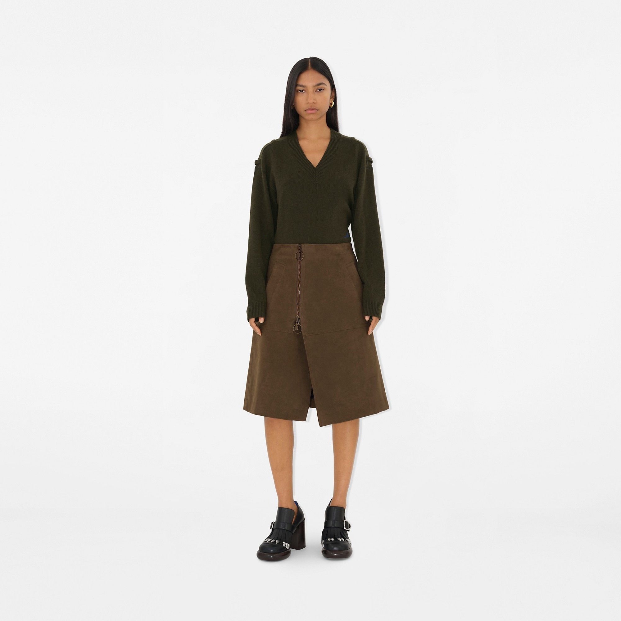 Burberry o1w1db10426 Cotton Skirt in Bramble Size 27" / US 4 / IT 40 - 2 Thumbnail