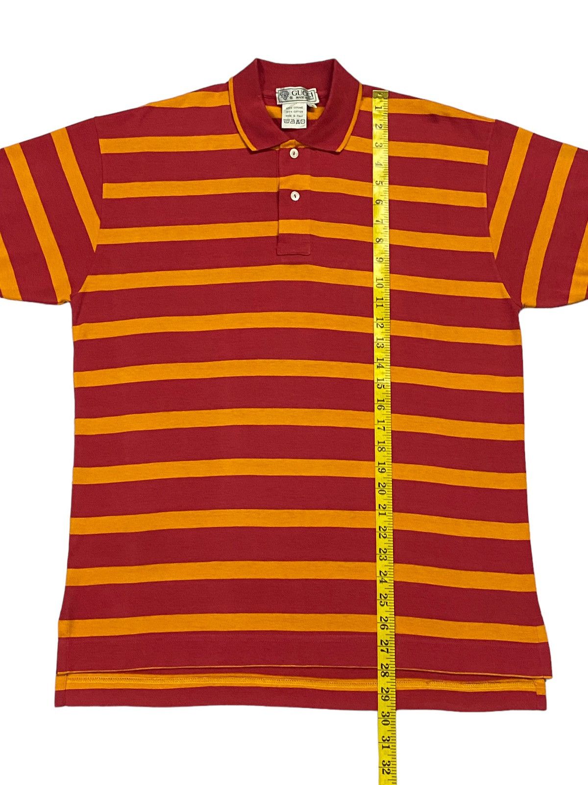 Gucci × Vintage Vintage Gucci Striped Polo Shirt Size US S / EU 44-46 / 1 - 5 Thumbnail